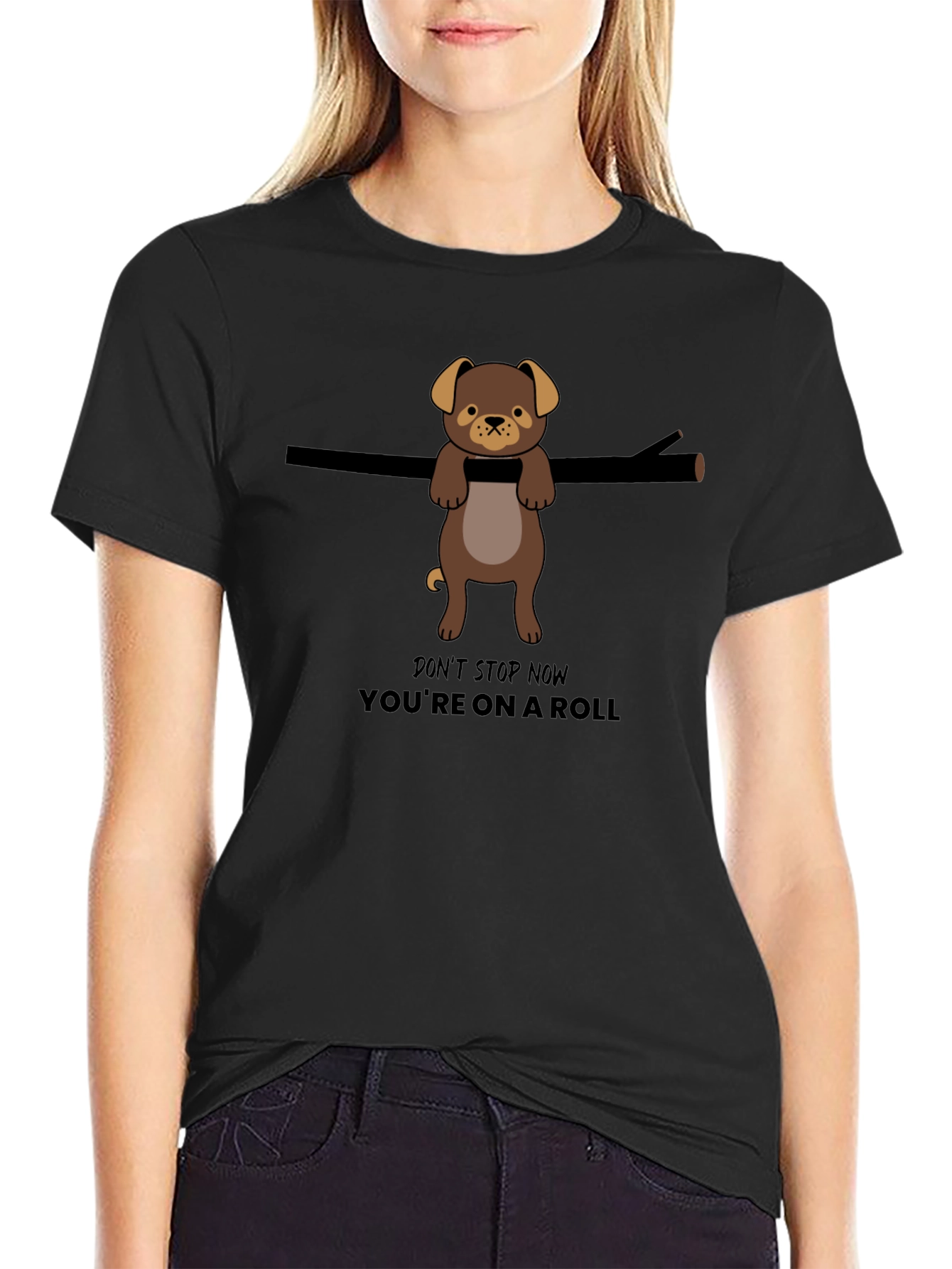Cute Dog Roll Graphic Tee