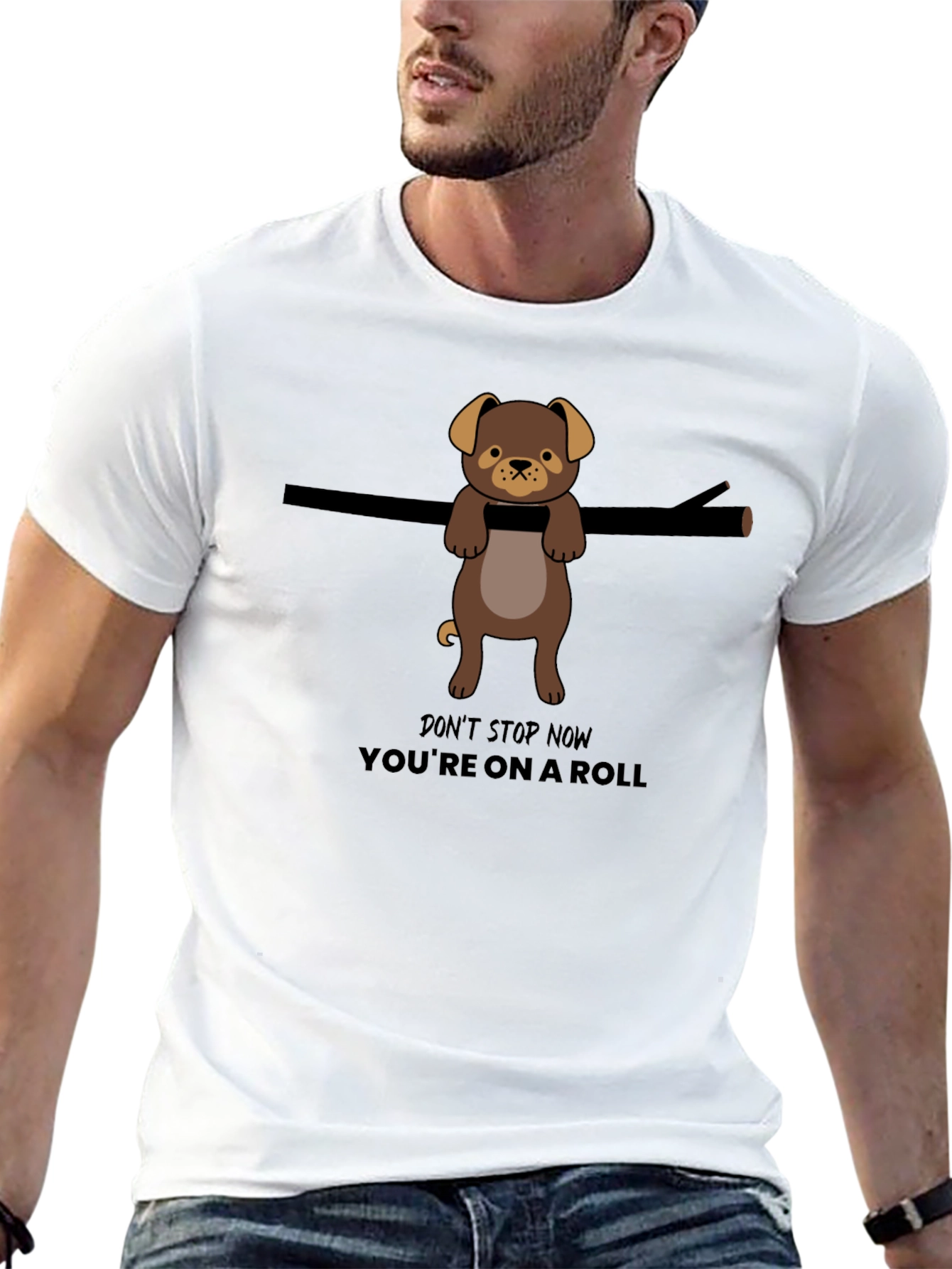 Cute Dog Roll Graphic Tee