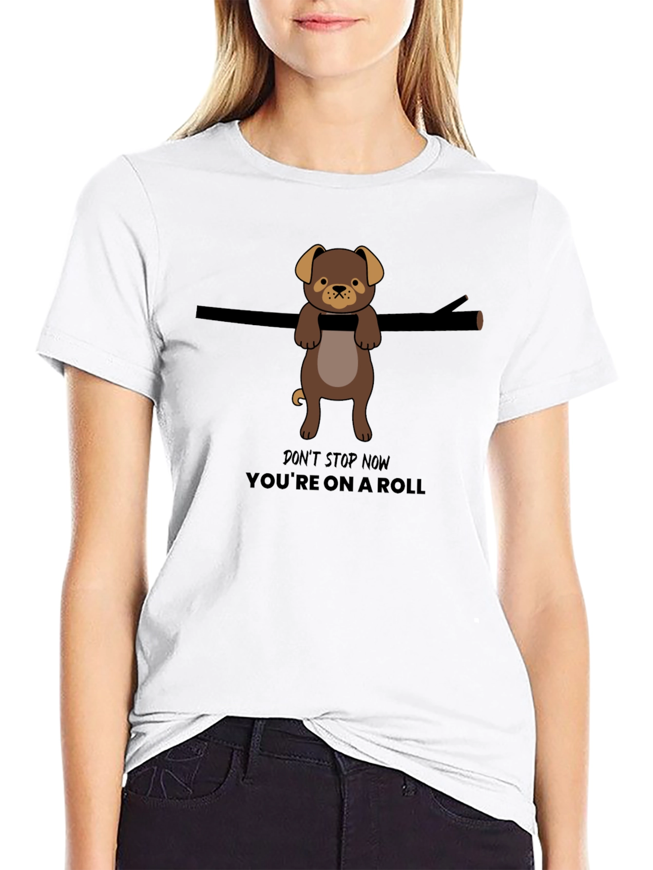 Cute Dog Roll Graphic Tee