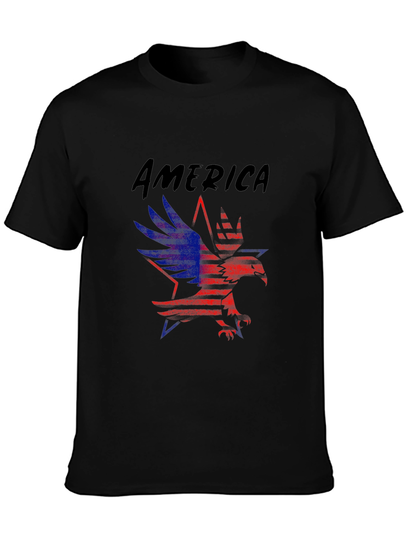 Patriotic America Eagle Graphic T-Shirt