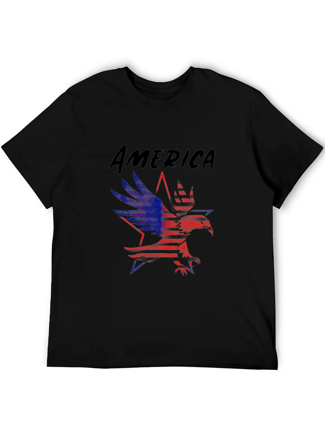 Patriotic America Eagle Graphic T-Shirt