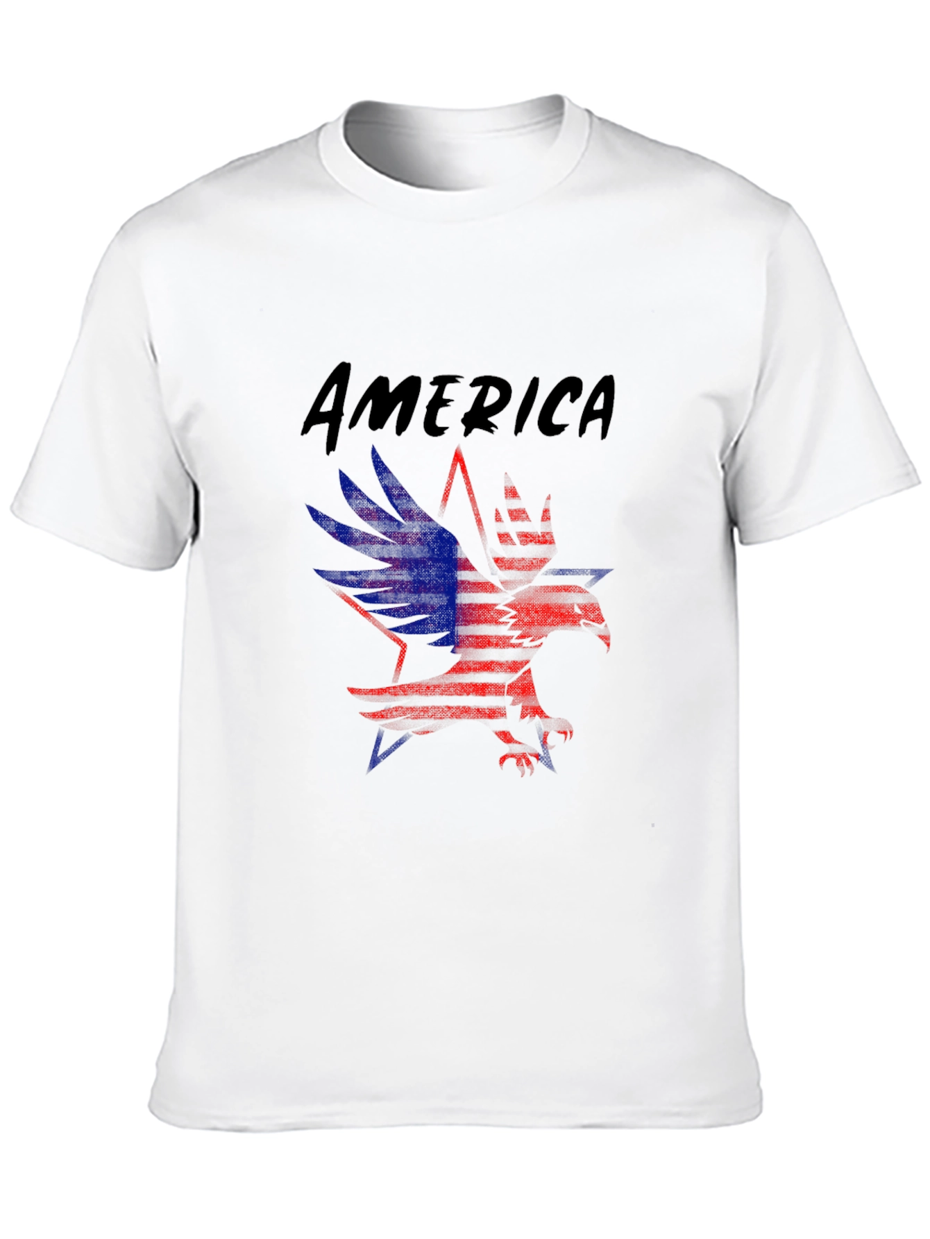 Patriotic America Eagle Graphic T-Shirt