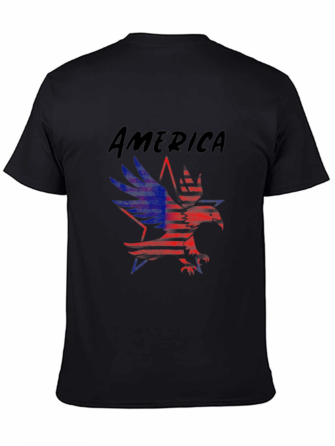 Patriotic America Eagle Graphic T-Shirt
