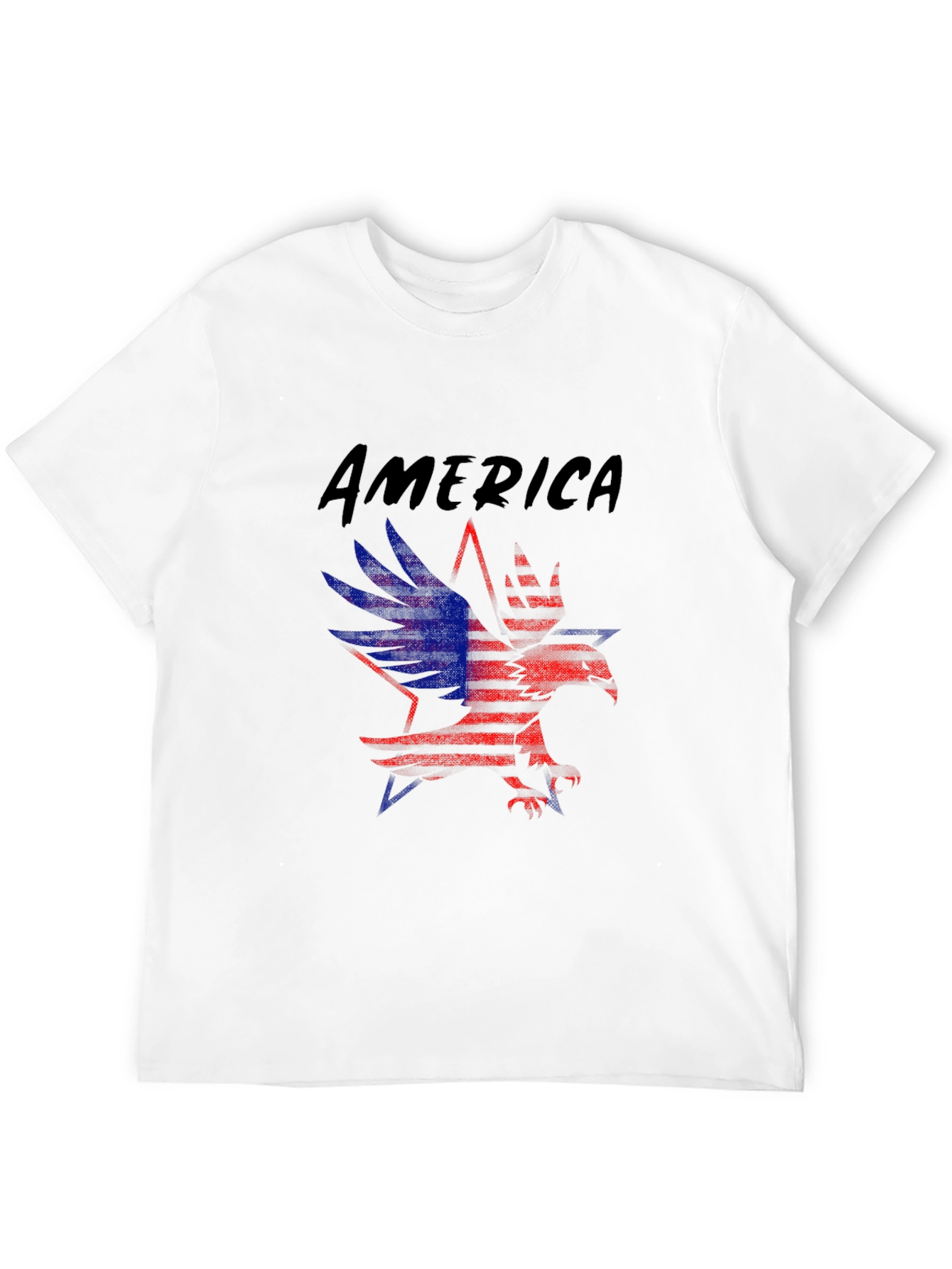 Patriotic America Eagle Graphic T-Shirt