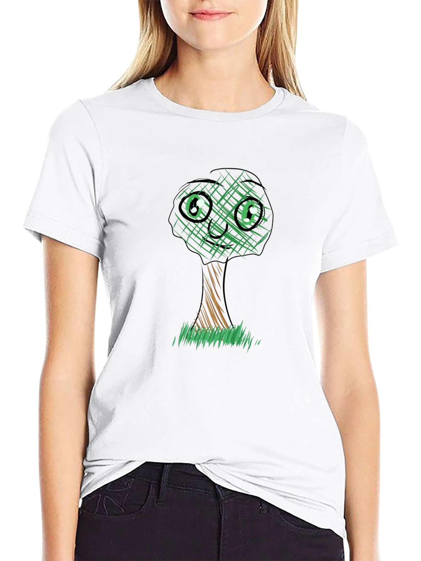 Cute Tree Graphic Tee - Black Unisex T-Shirt