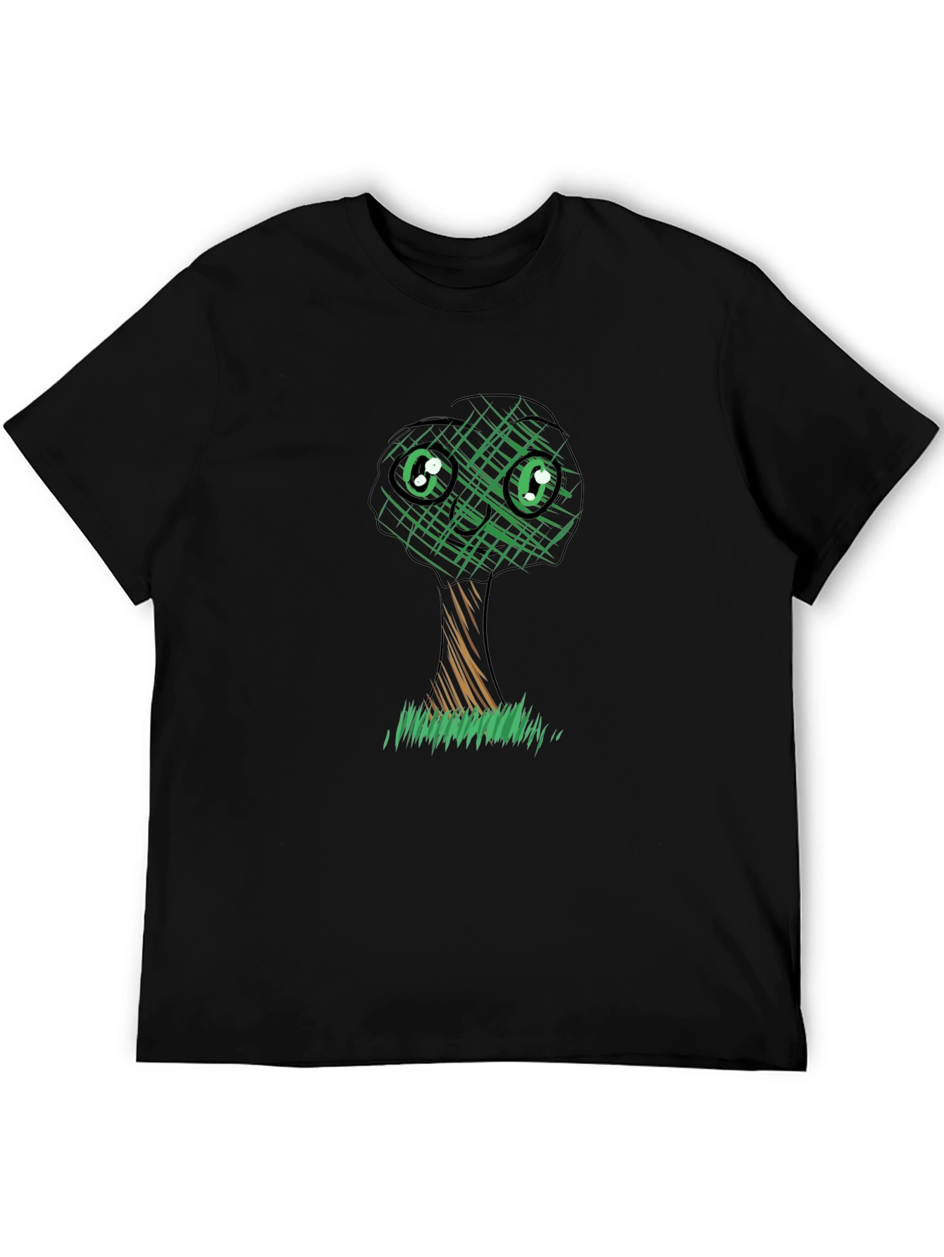 Cute Tree Graphic Tee - Black Unisex T-Shirt