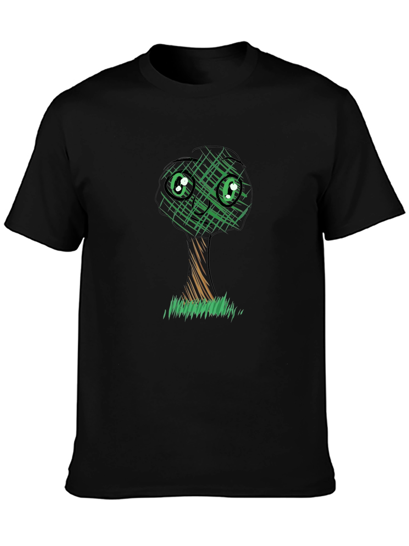 Cute Tree Graphic Tee - Black Unisex T-Shirt