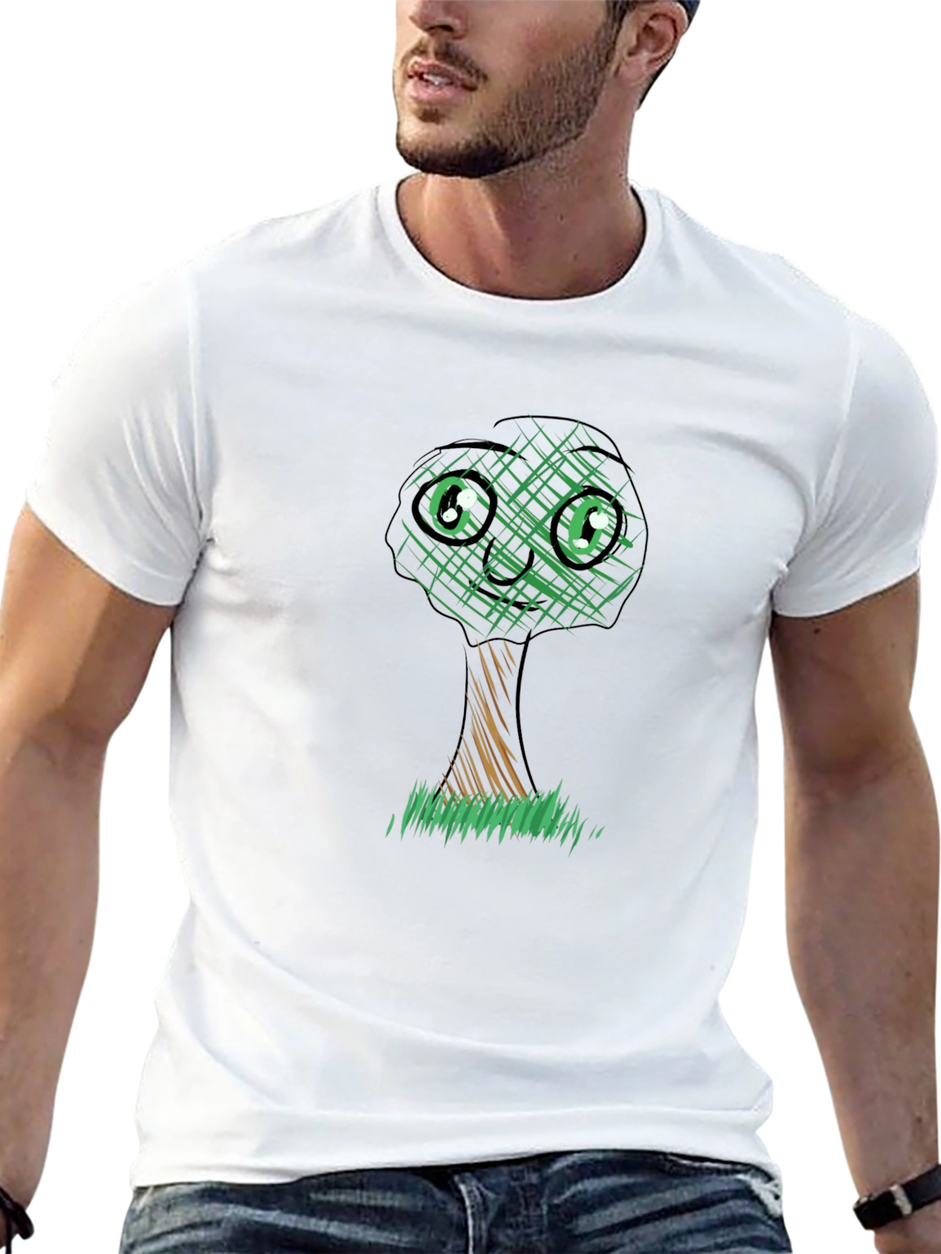 Cute Tree Graphic Tee - Black Unisex T-Shirt