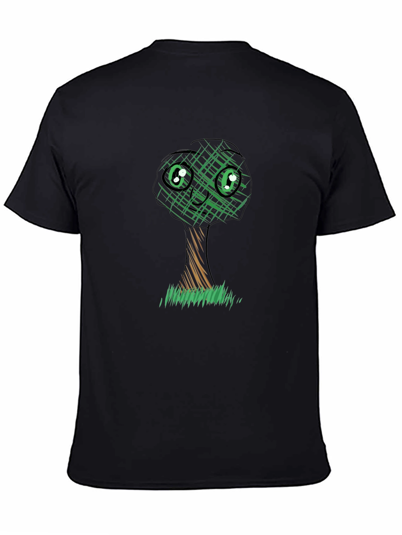 Cute Tree Graphic Tee - Black Unisex T-Shirt