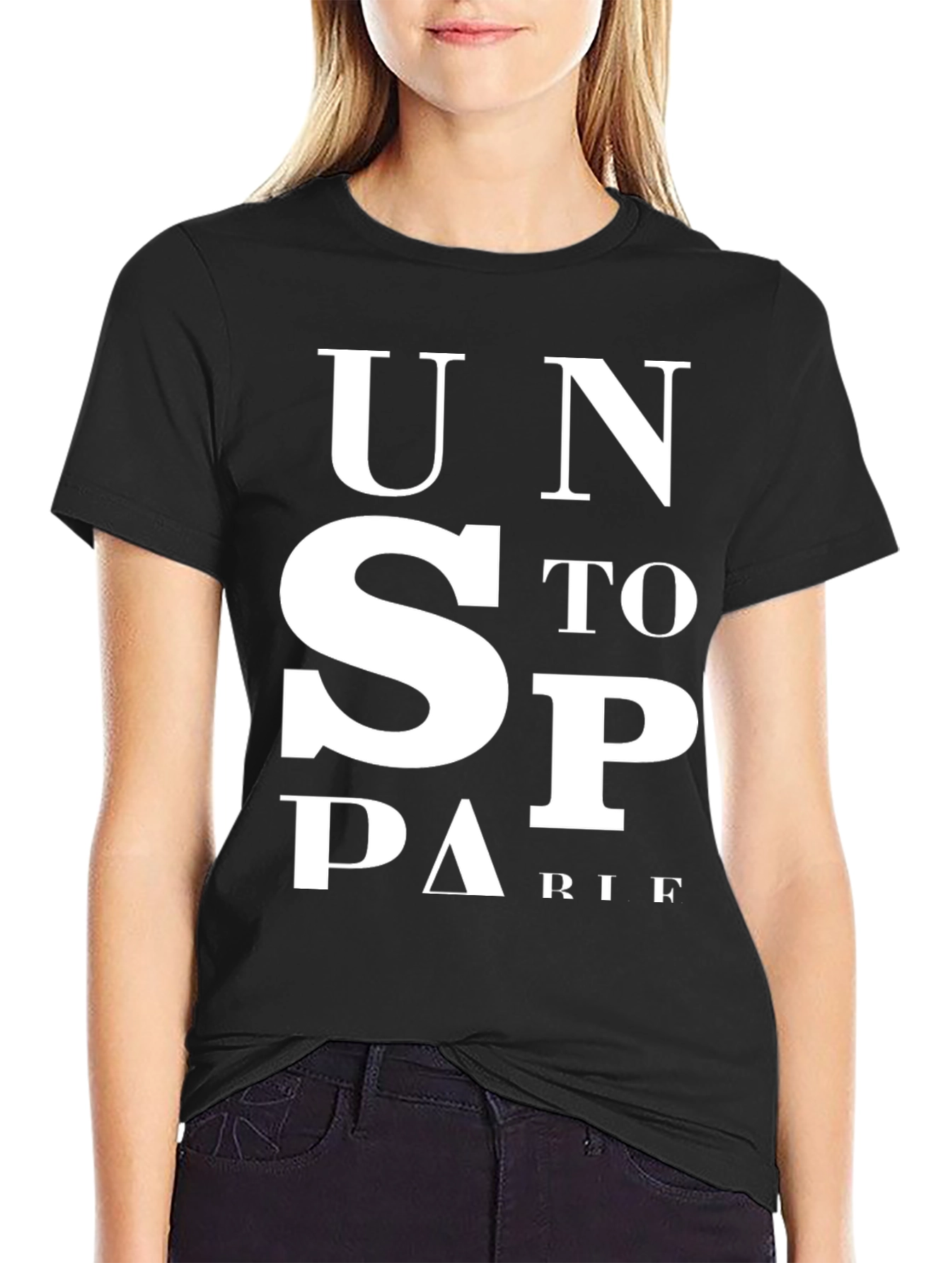 Unstoppable Mens Black Graphic T-Shirt