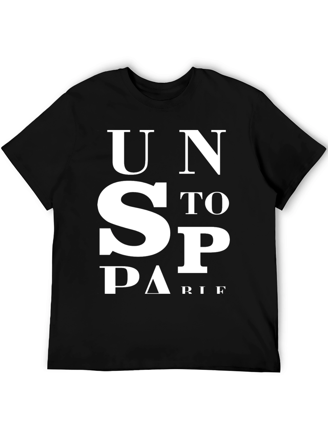 Unstoppable Mens Black Graphic T-Shirt