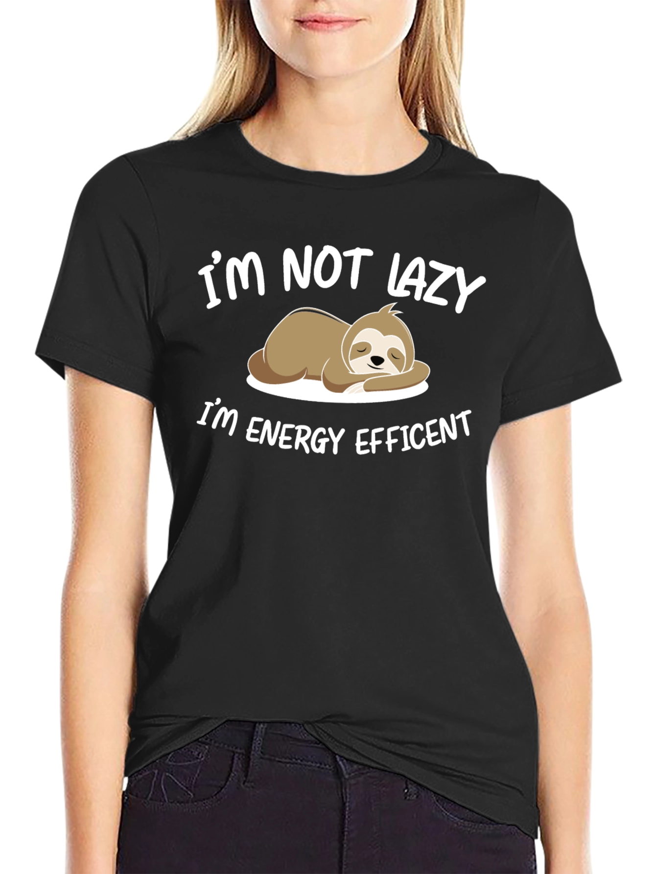 Funny Sloth Energy Efficient T-Shirt