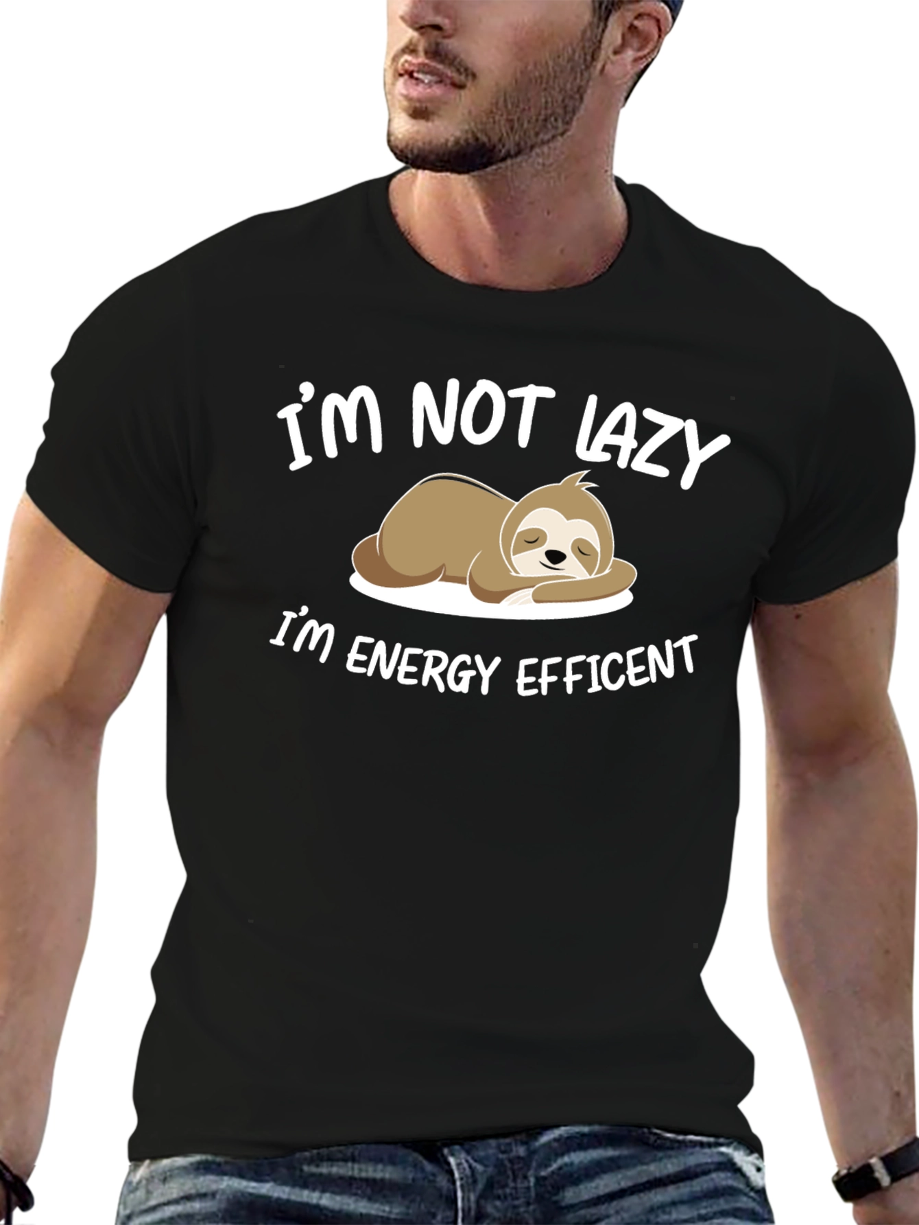 Funny Sloth Energy Efficient T-Shirt
