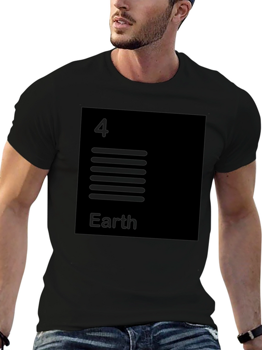 Earth Element Black Graphic T-Shirt - Unisex
