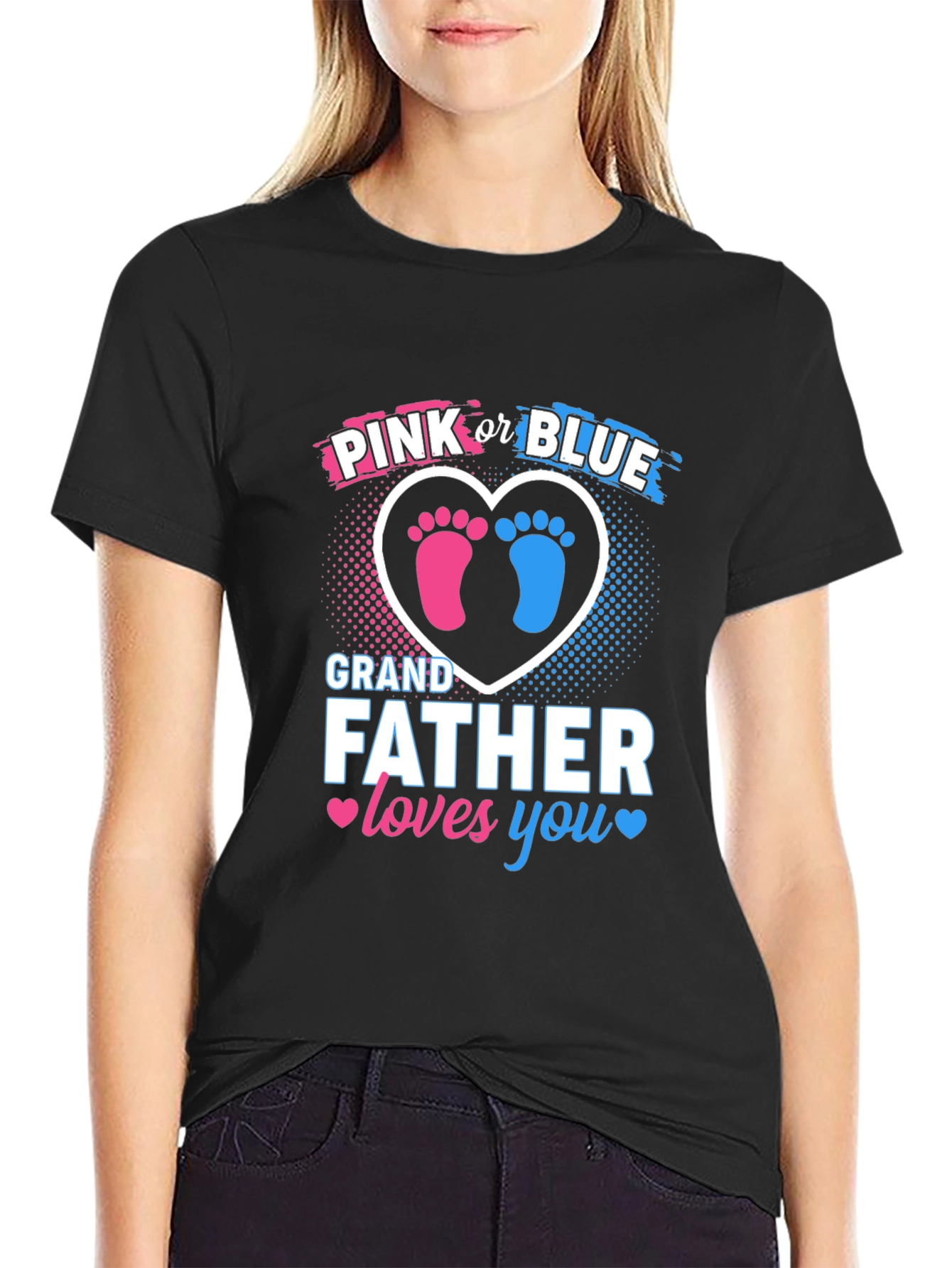 Pink or Blue Grandfather Gender Reveal T-Shirt