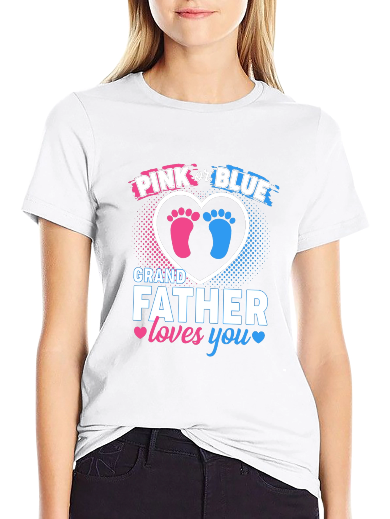 Pink or Blue Grandfather Gender Reveal T-Shirt