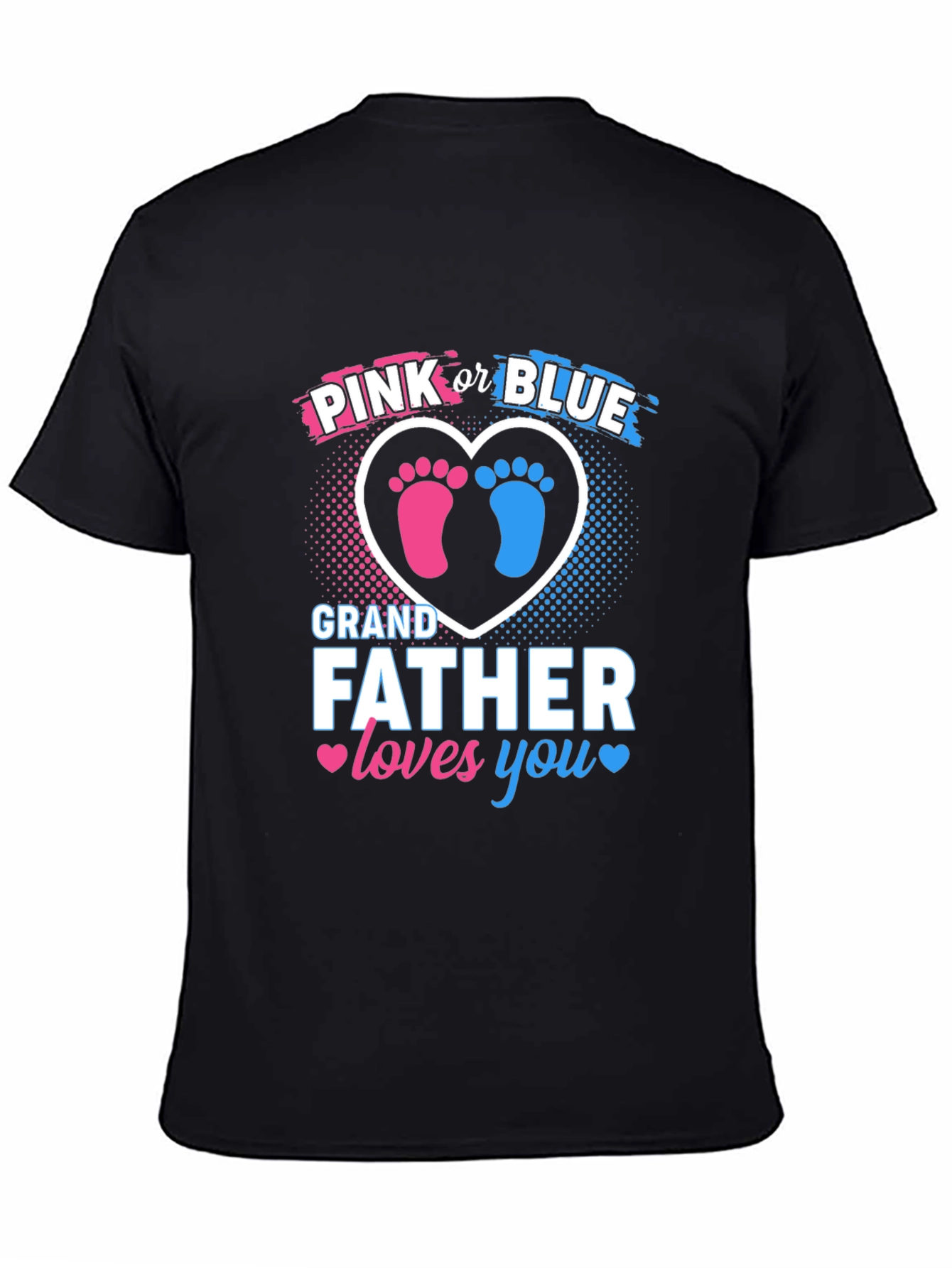 Pink or Blue Grandfather Gender Reveal T-Shirt