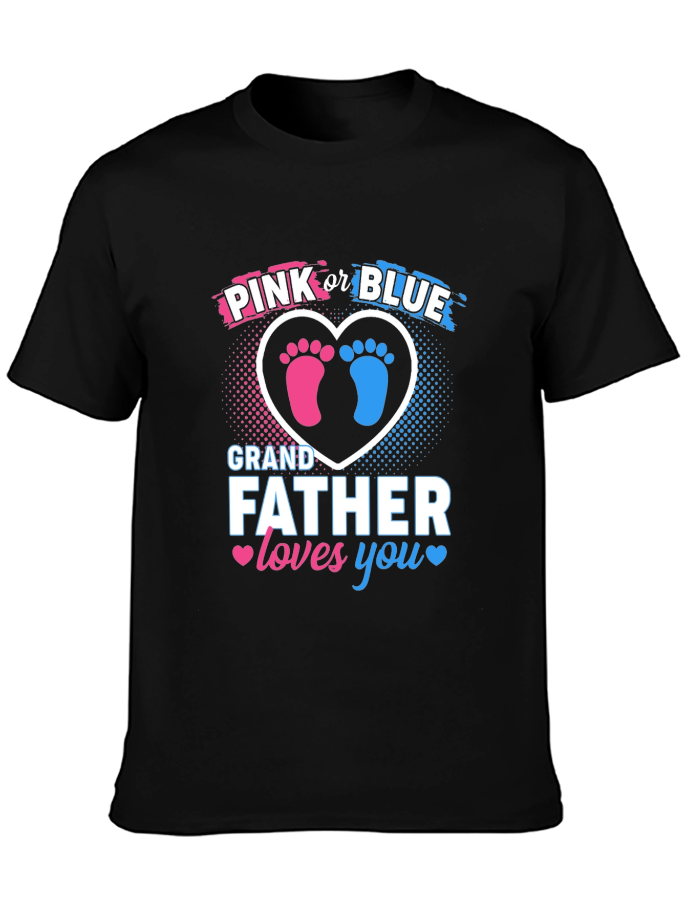 Pink or Blue Grandfather Gender Reveal T-Shirt