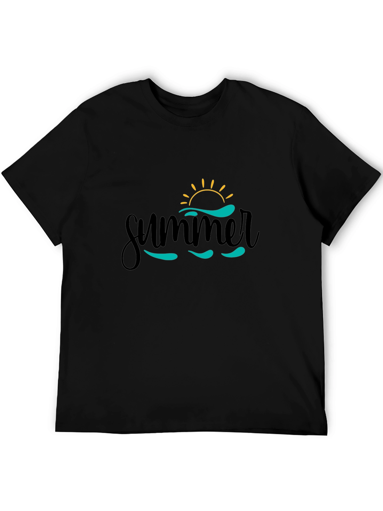 Summer Waves Black T-Shirt - Vacation Ready!