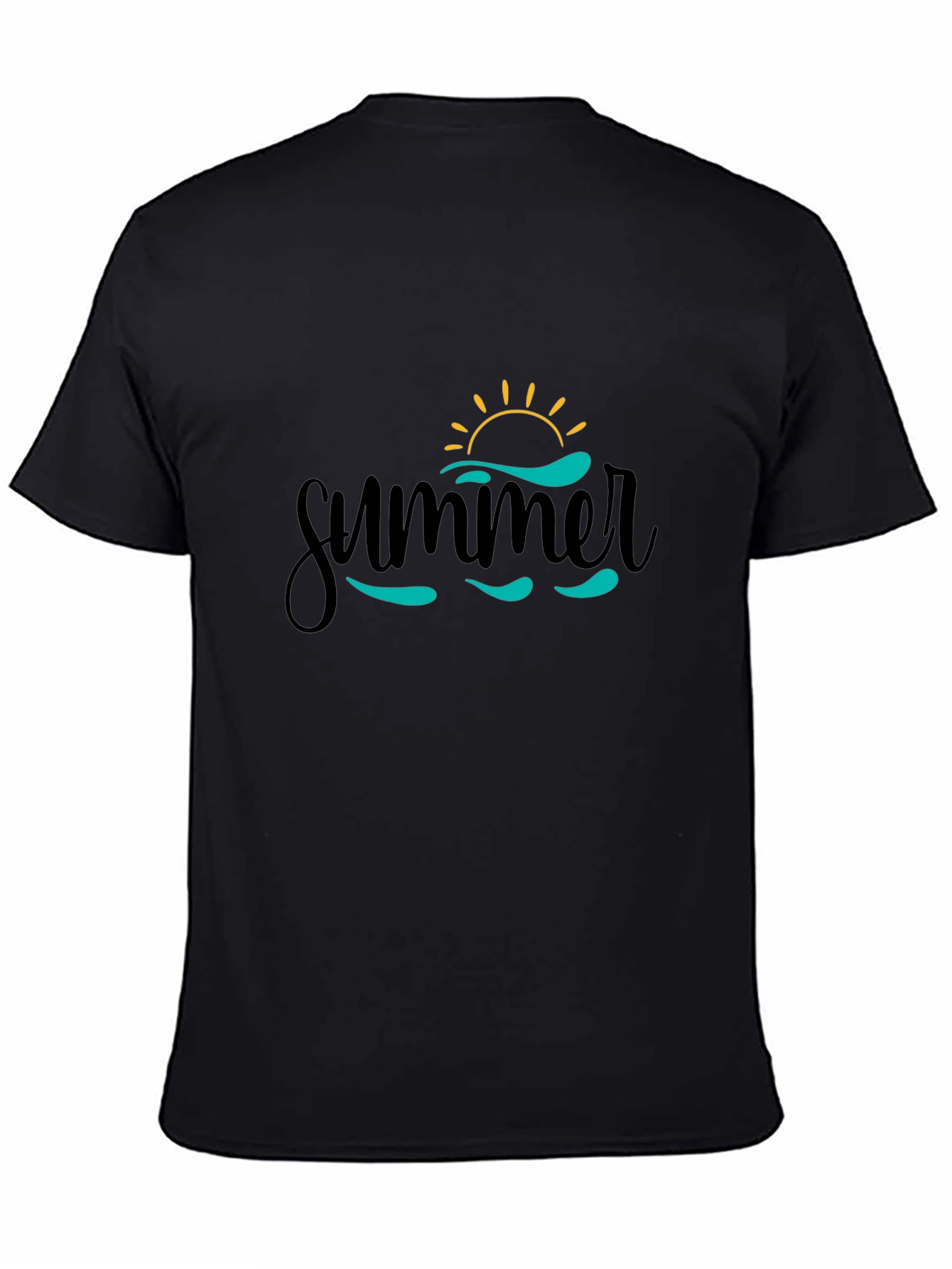 Summer Waves Black T-Shirt - Vacation Ready!