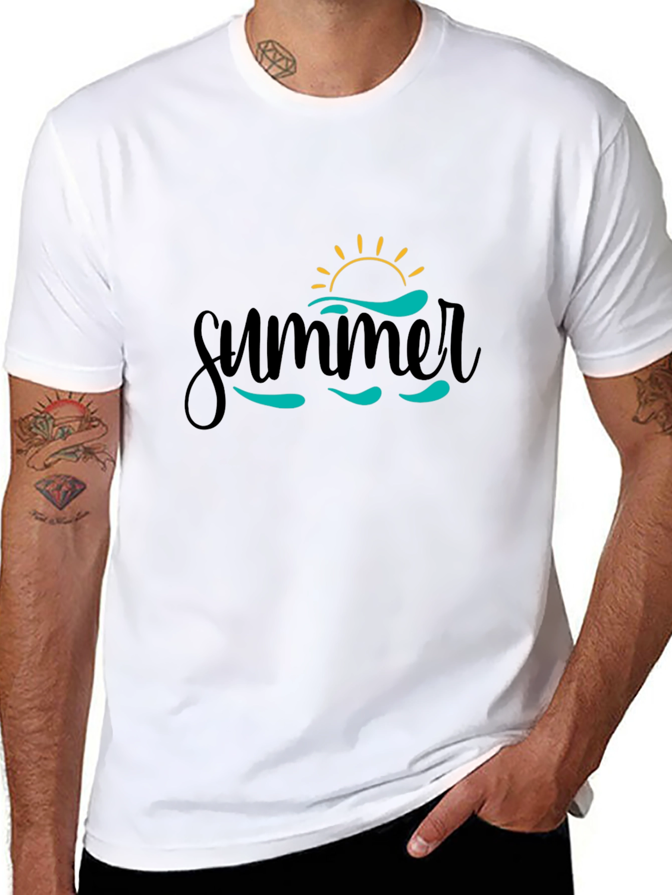 Summer Waves Black T-Shirt - Vacation Ready!