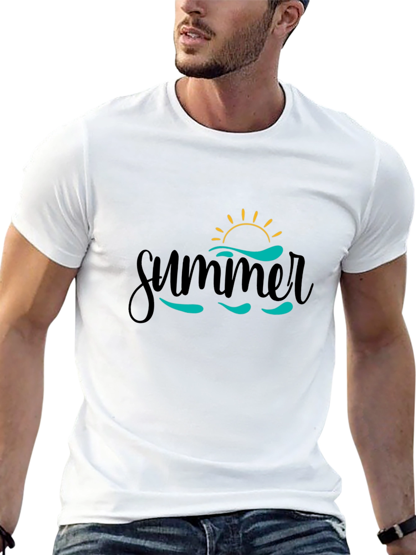 Summer Waves Black T-Shirt - Vacation Ready!