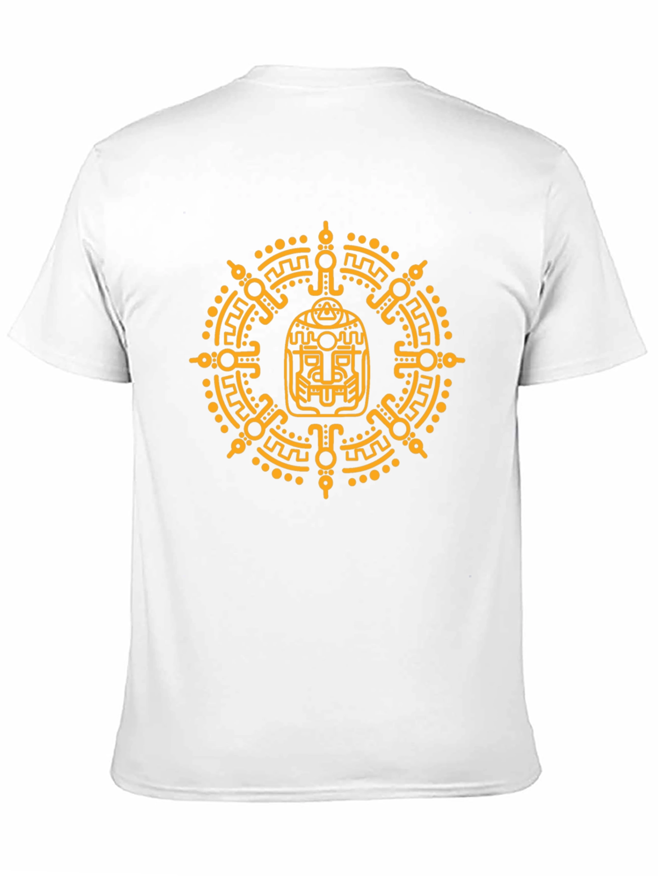 Aztec Glyph Graphic Print T-Shirt - Black