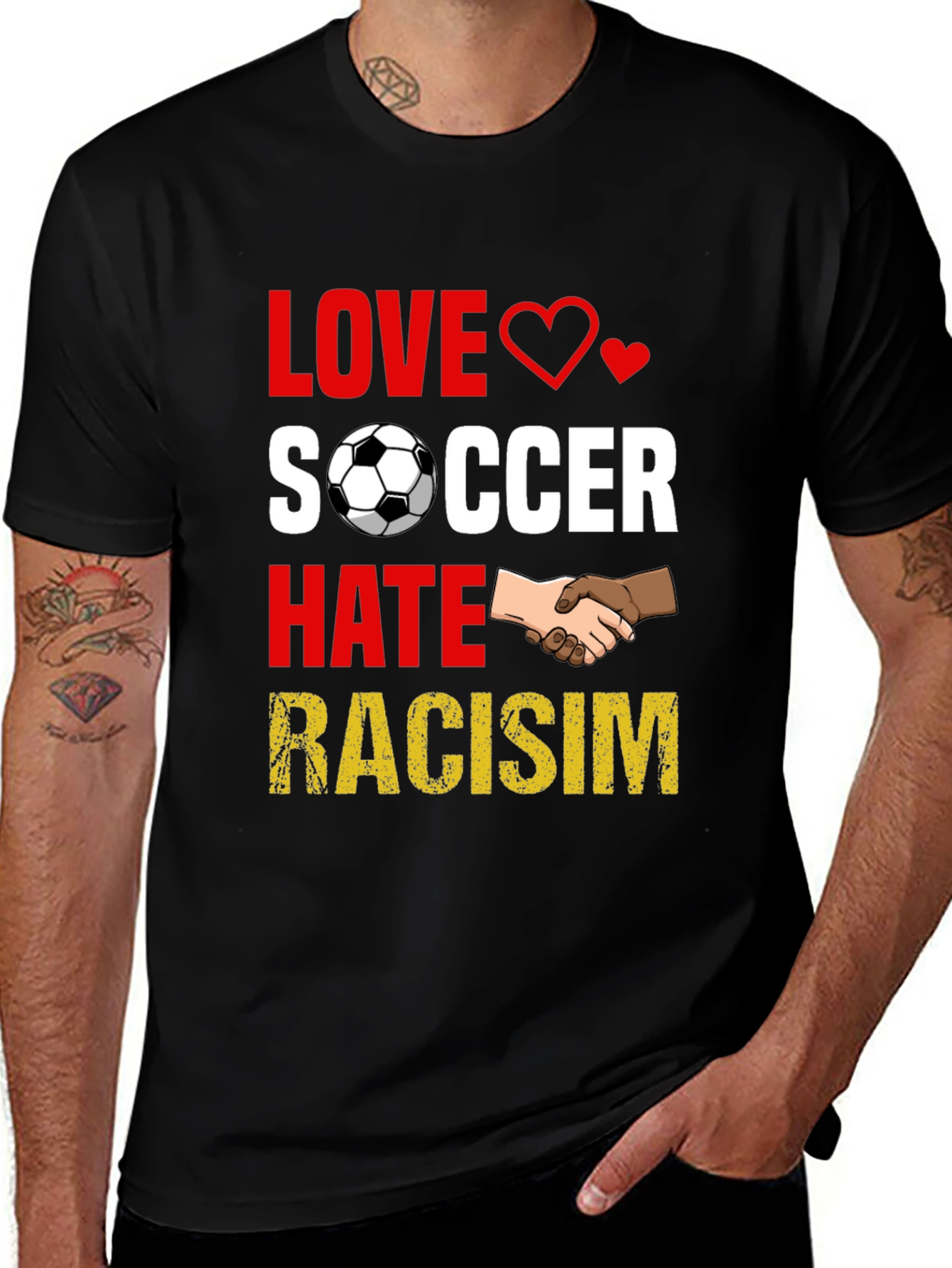 Love Soccer Hate Racism T-Shirt