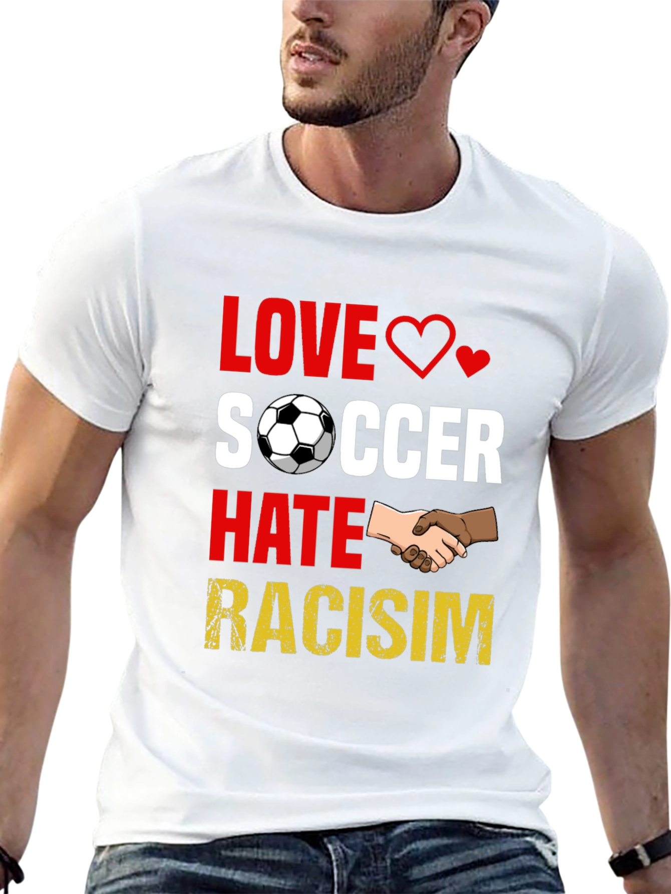 Love Soccer Hate Racism T-Shirt