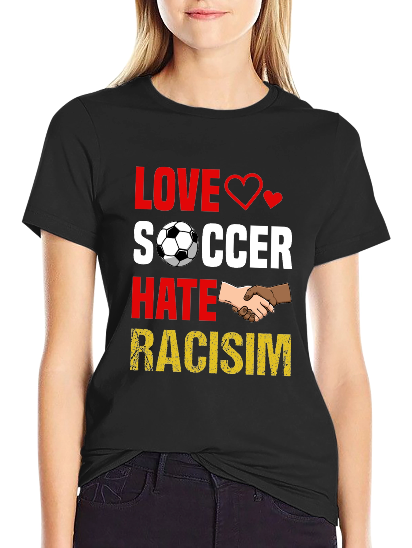 Love Soccer Hate Racism T-Shirt