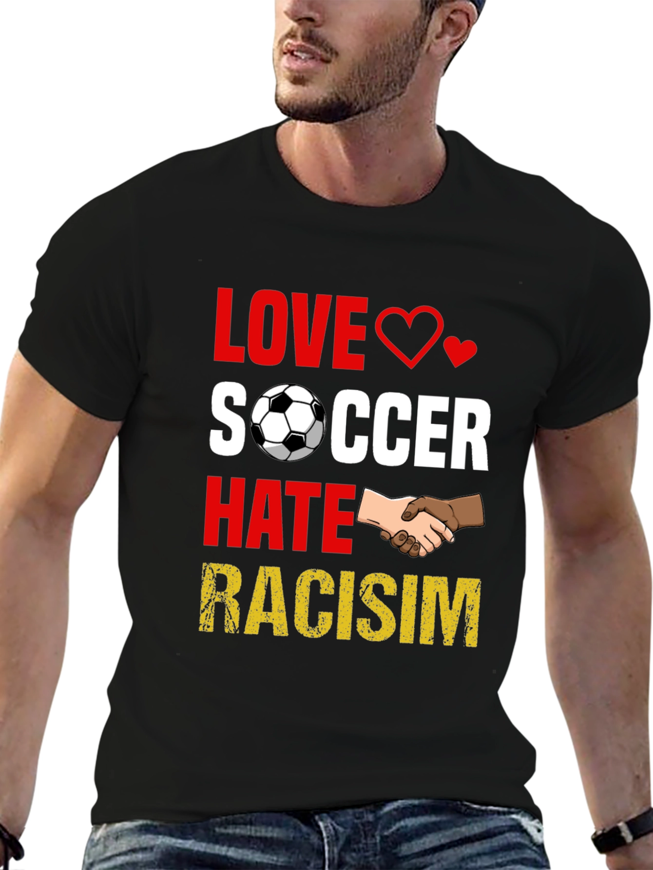 Love Soccer Hate Racism T-Shirt