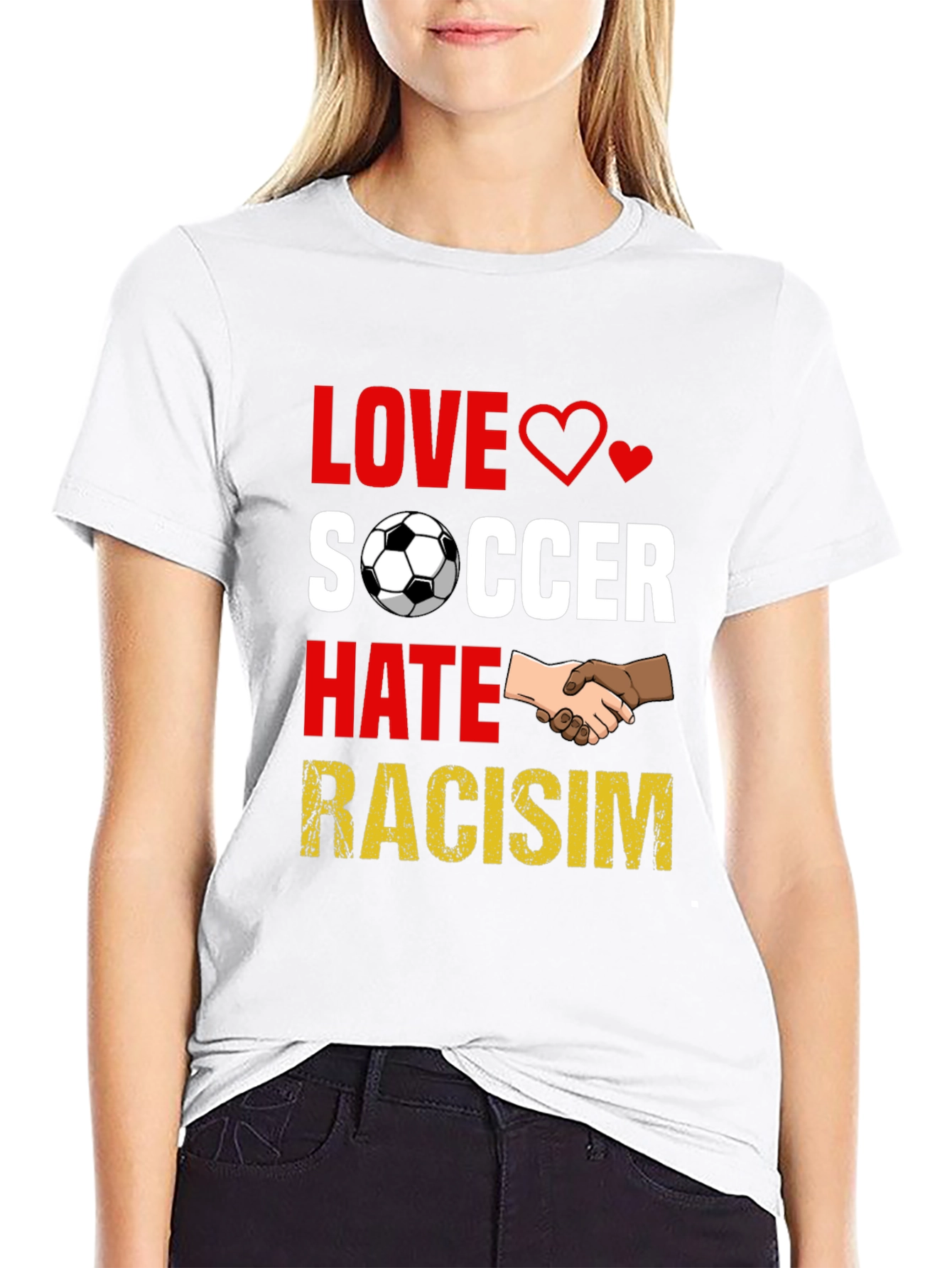 Love Soccer Hate Racism T-Shirt