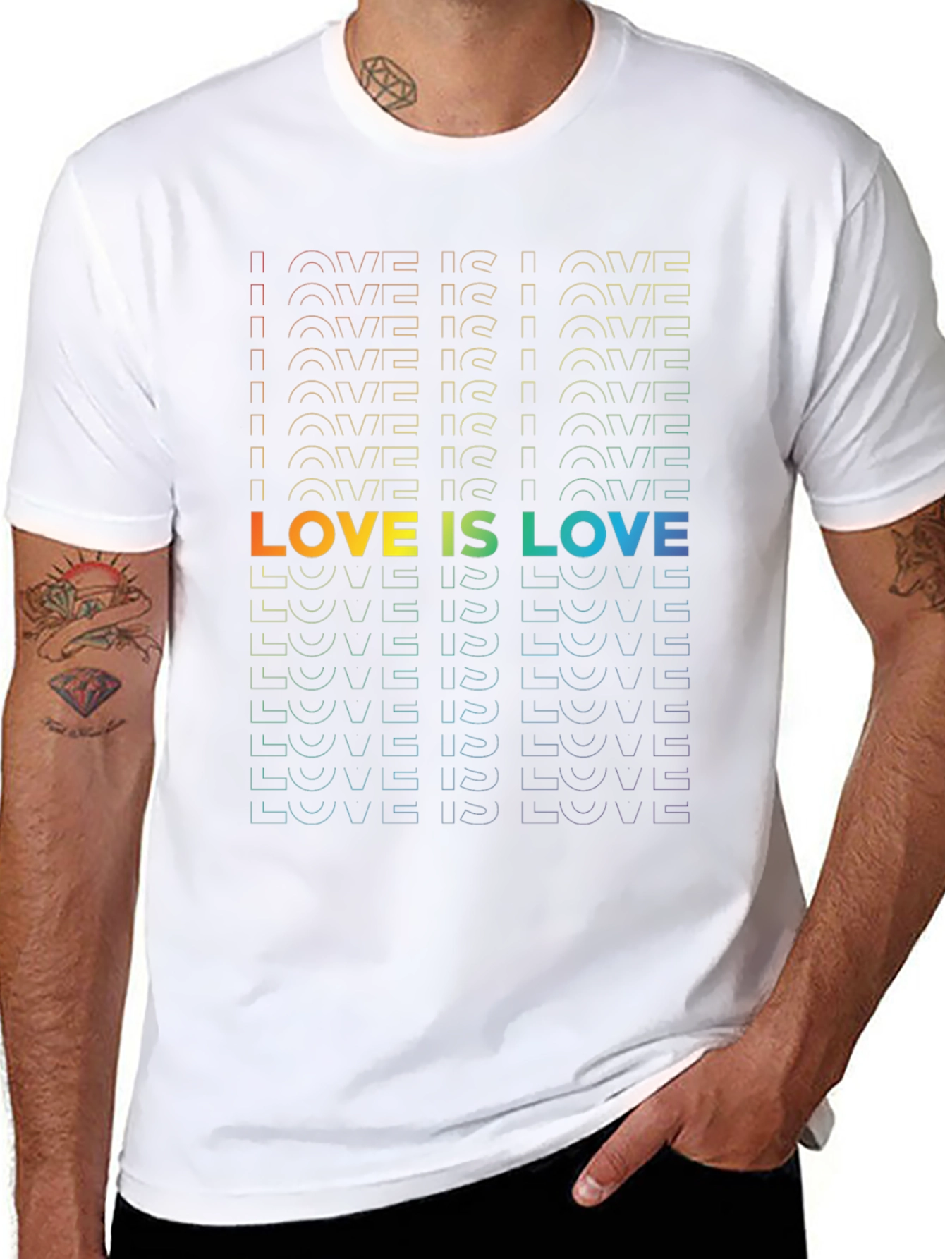 Love Is Love Rainbow Graphic T-Shirt