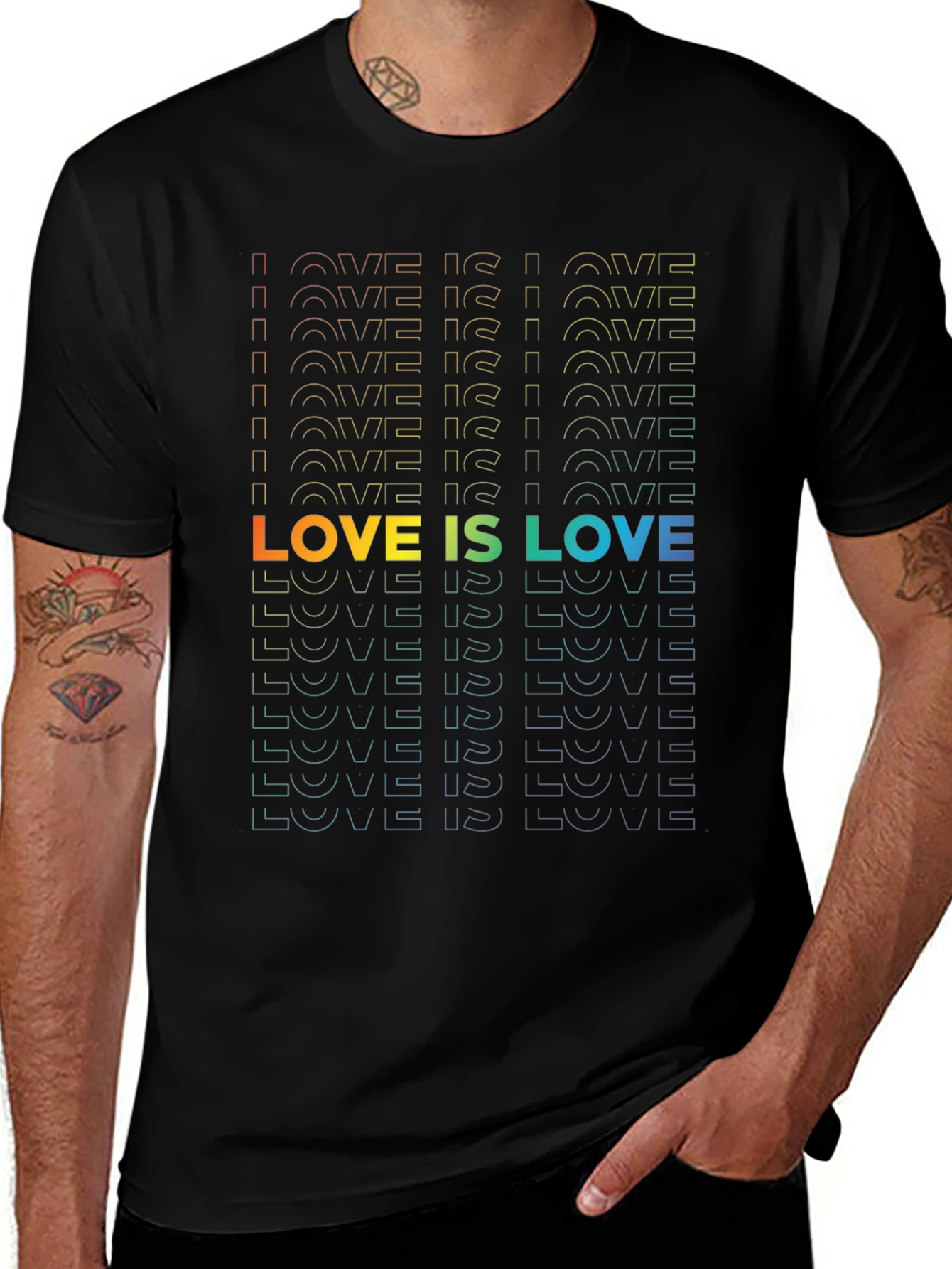 Love Is Love Rainbow Graphic T-Shirt