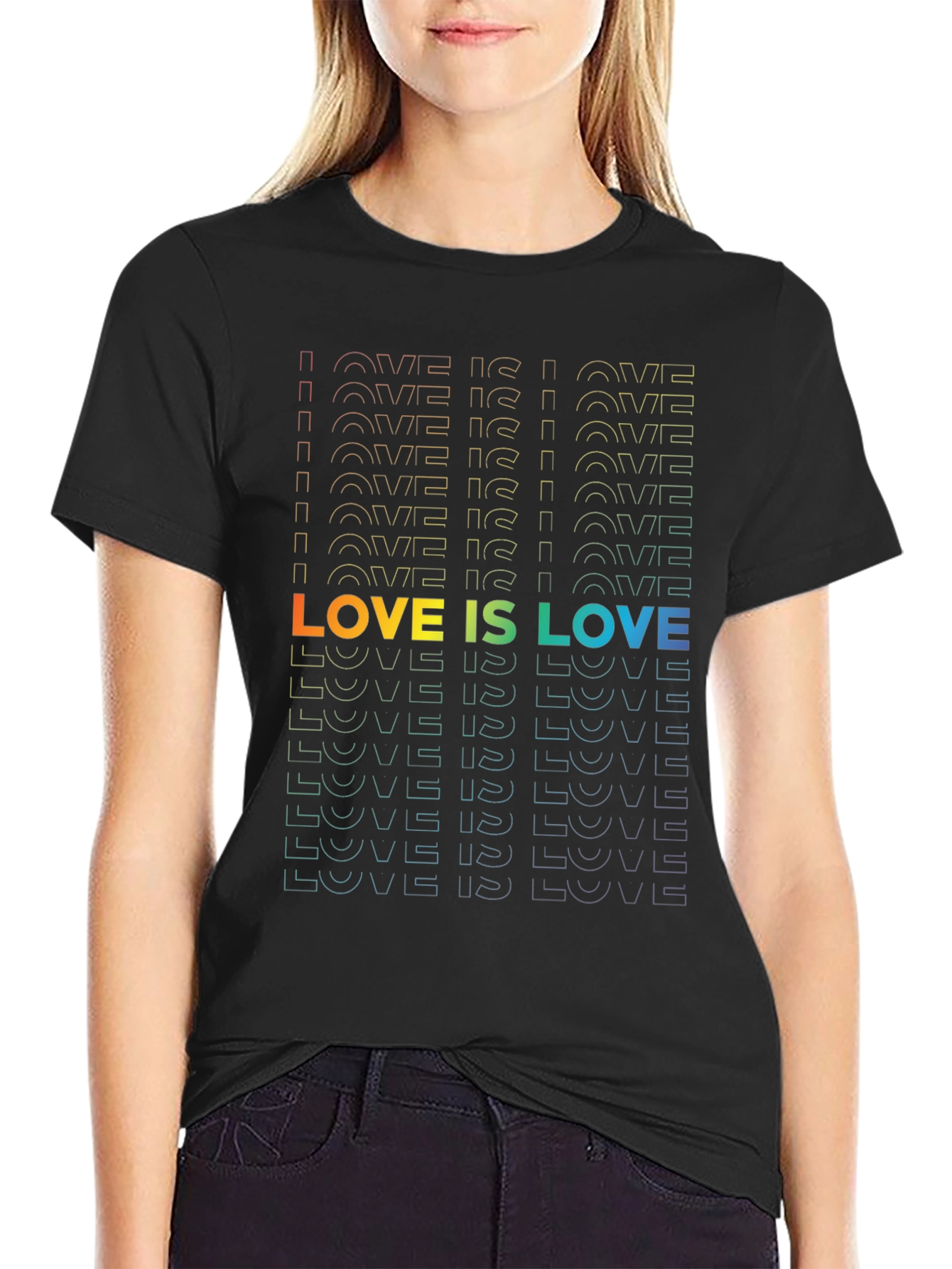 Love Is Love Rainbow Graphic T-Shirt