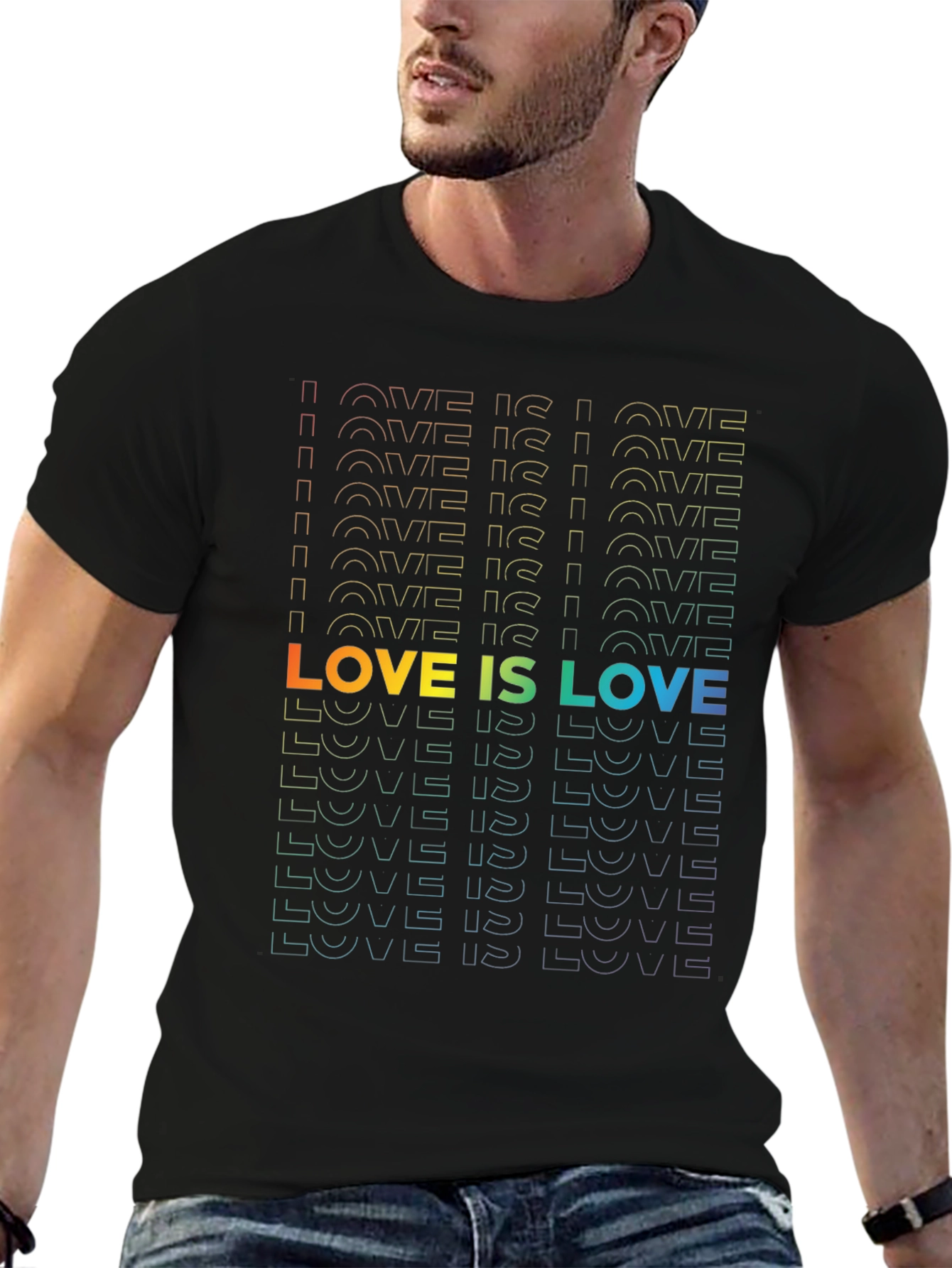 Love Is Love Rainbow Graphic T-Shirt