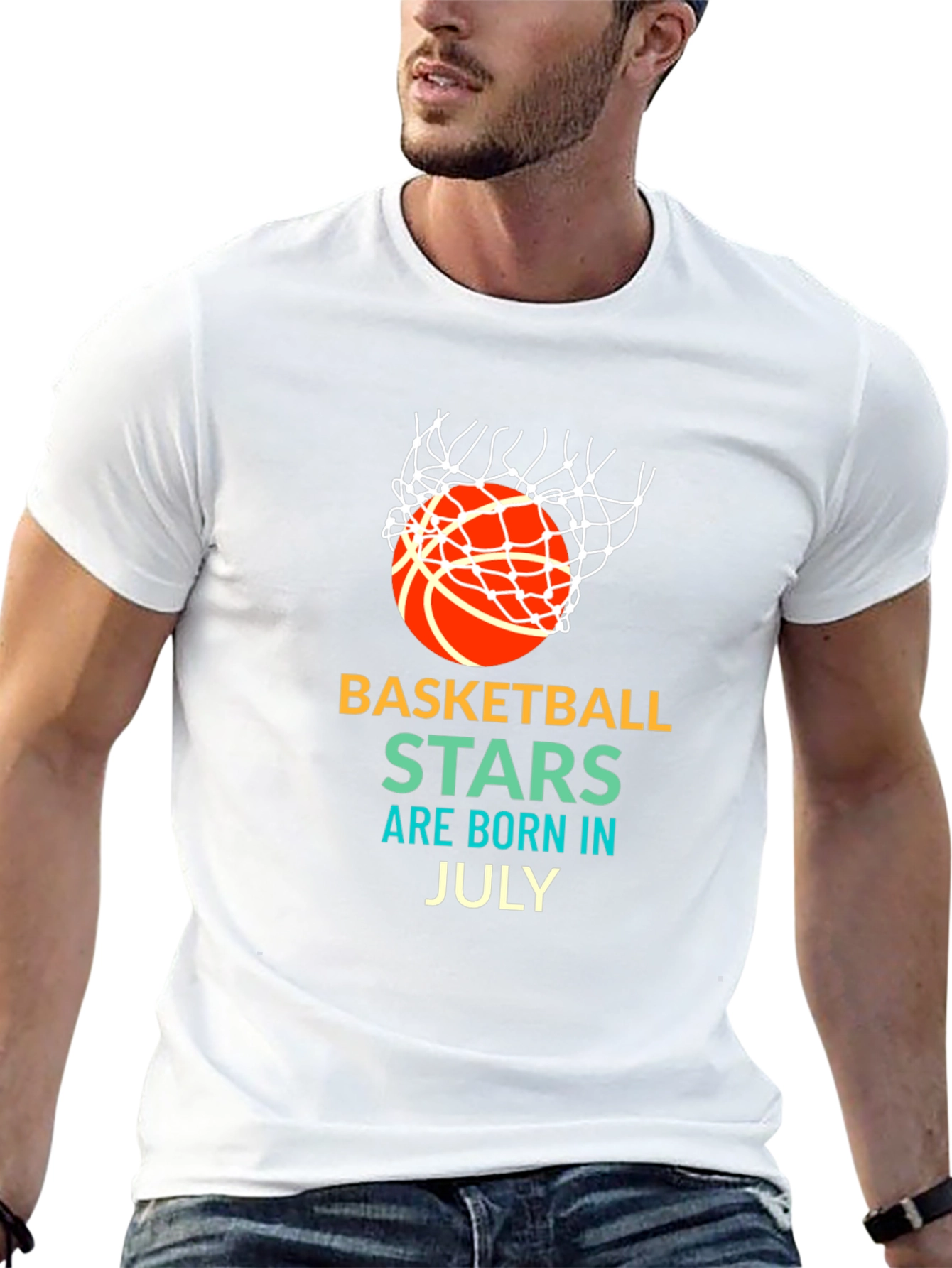Basketball Stars Born in July Graphic T-Shirt