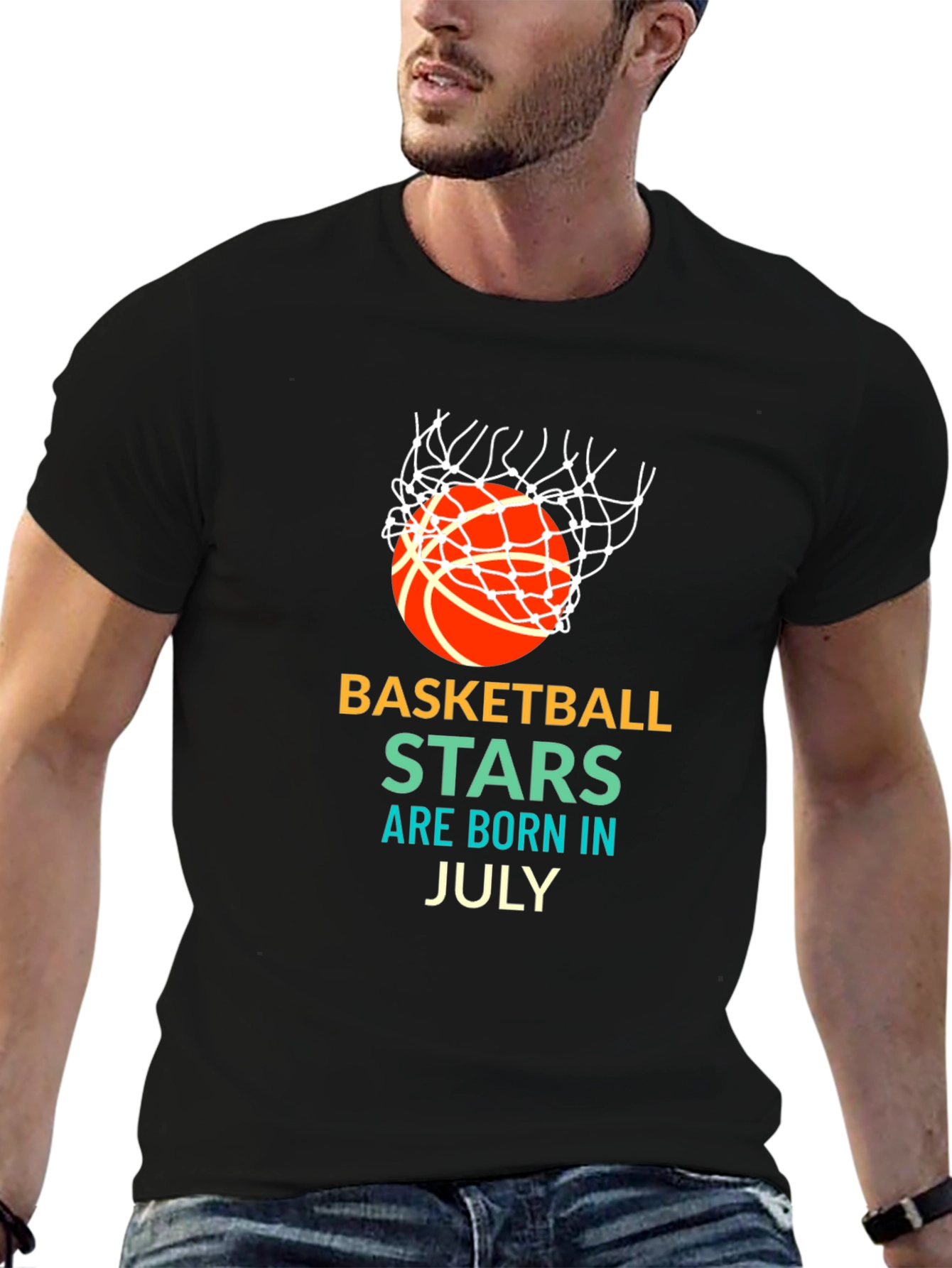 Basketball Stars Born in July Graphic T-Shirt