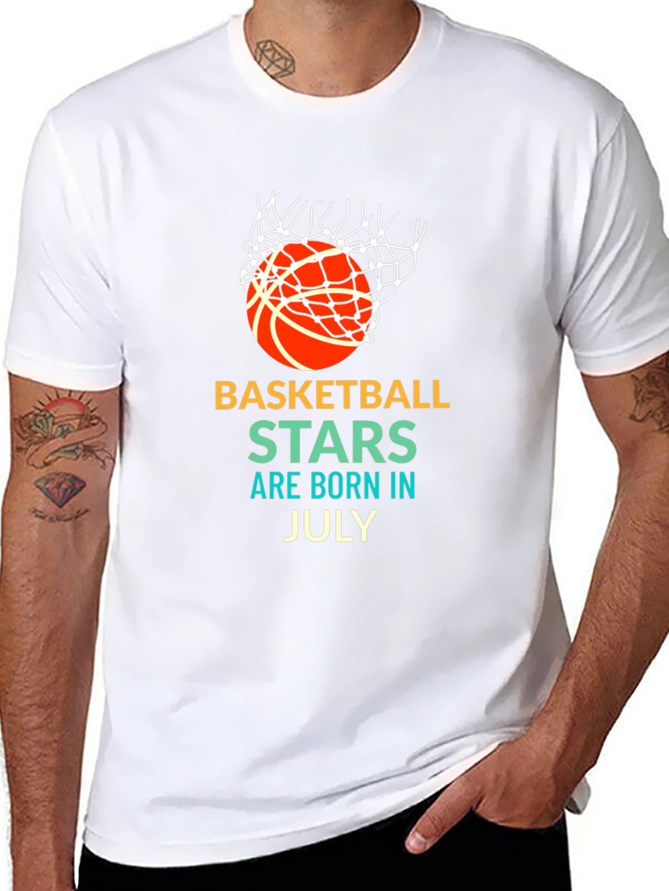 Basketball Stars Born in July Graphic T-Shirt