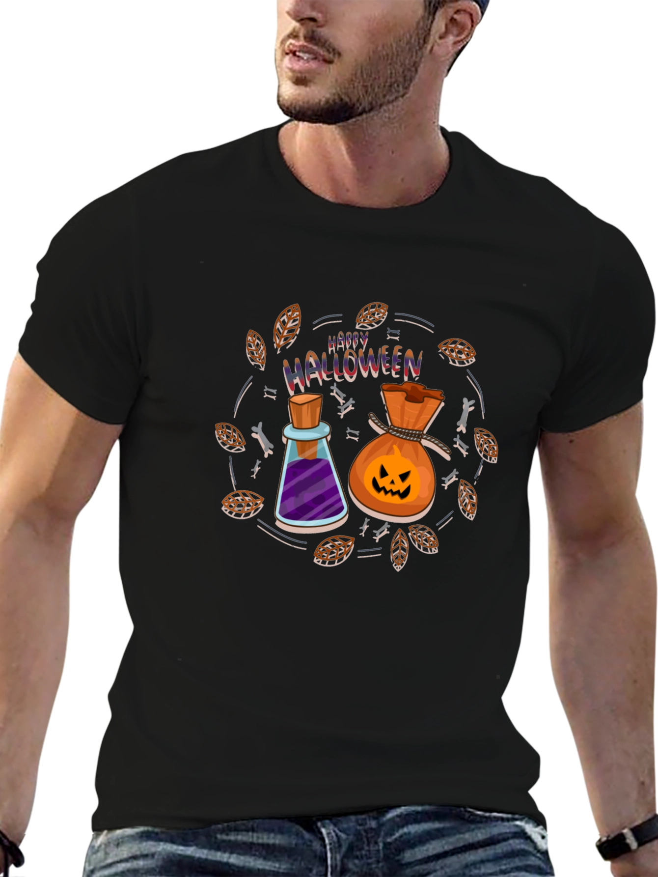 Halloween Themed Graphic T-shirt