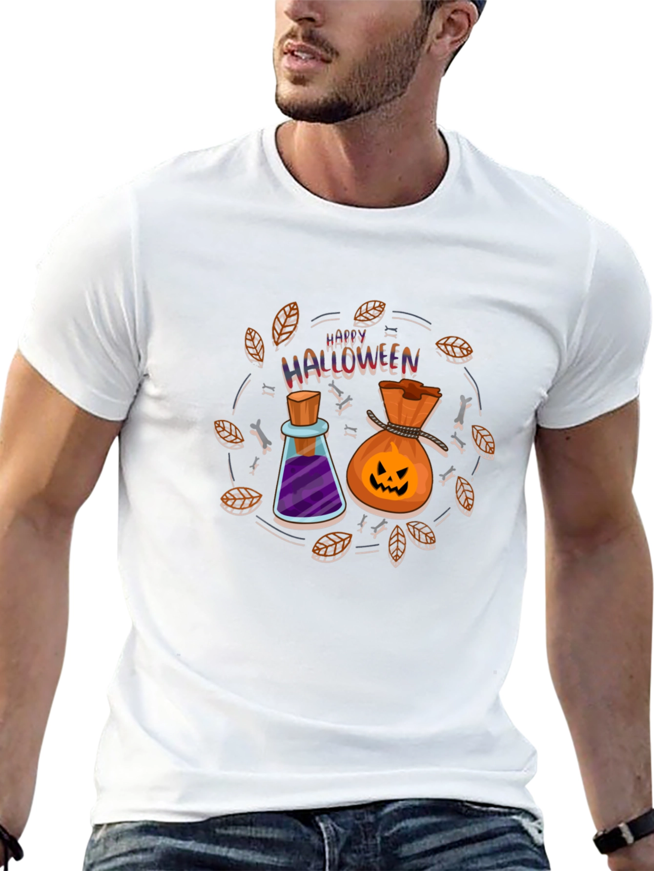 Halloween Themed Graphic T-shirt