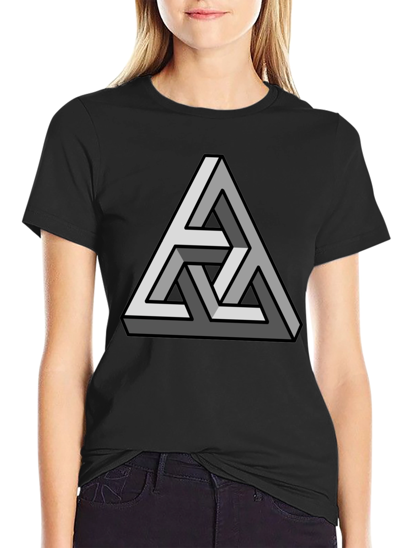 Impossible Triangle Graphic Tee - Black