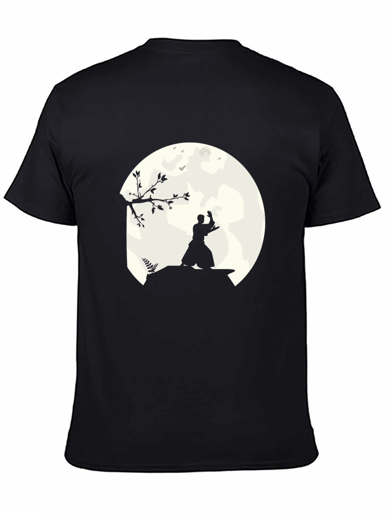 Samurai Moon Black T-Shirt