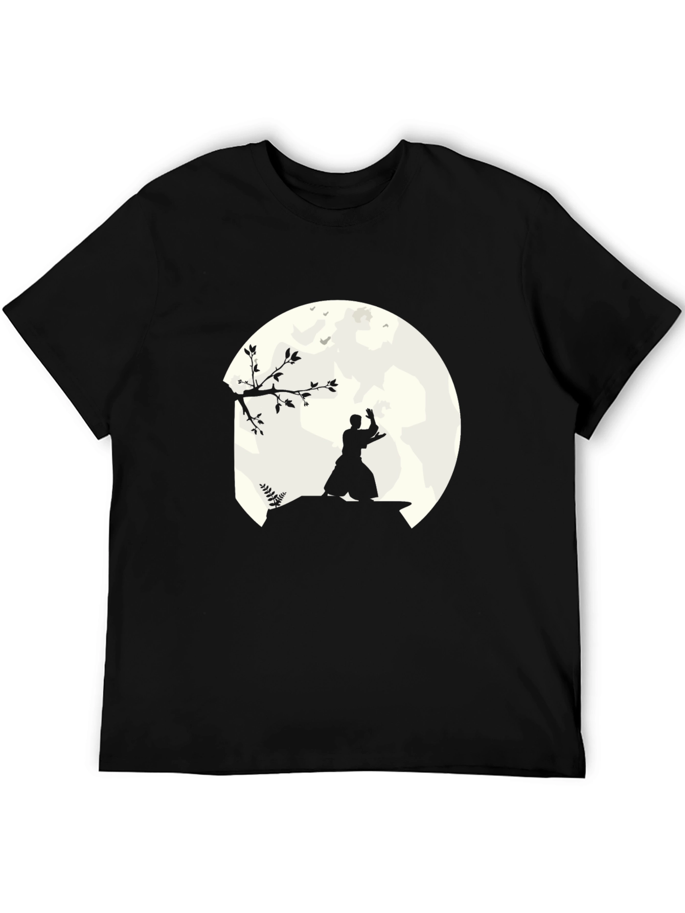 Samurai Moon Black T-Shirt