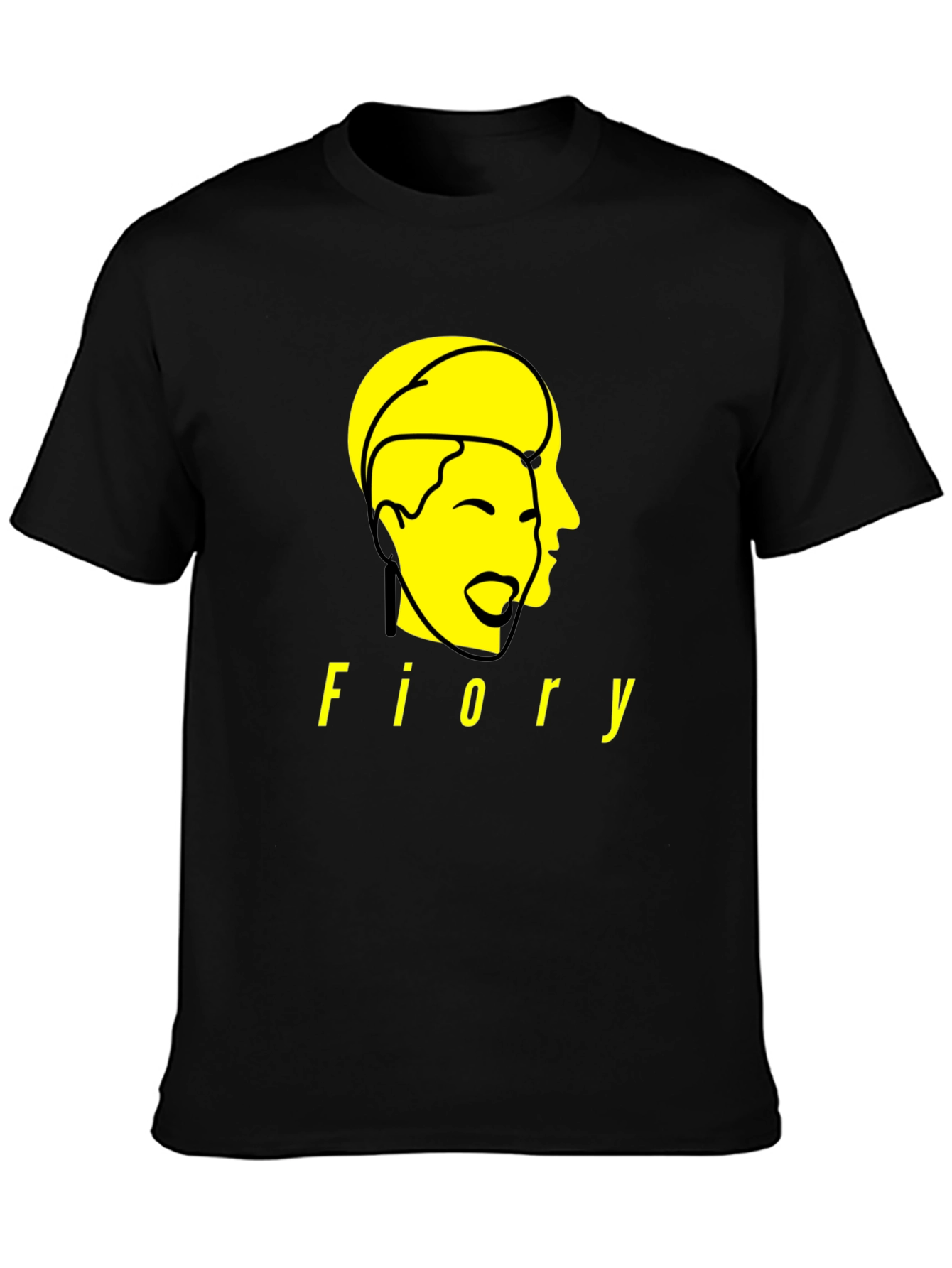 Fiory Graphic Print Black T-Shirt