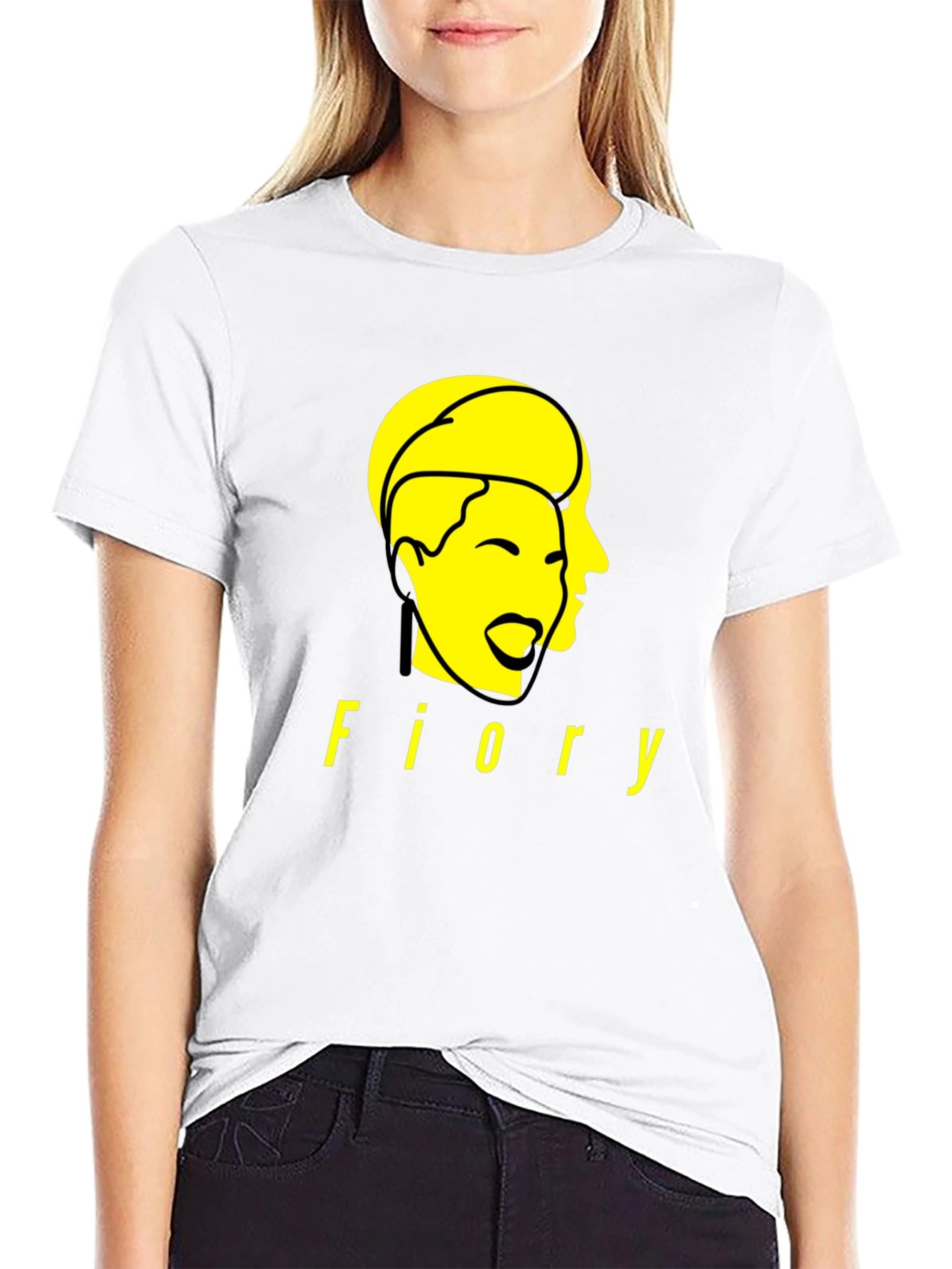 Fiory Graphic Print Black T-Shirt