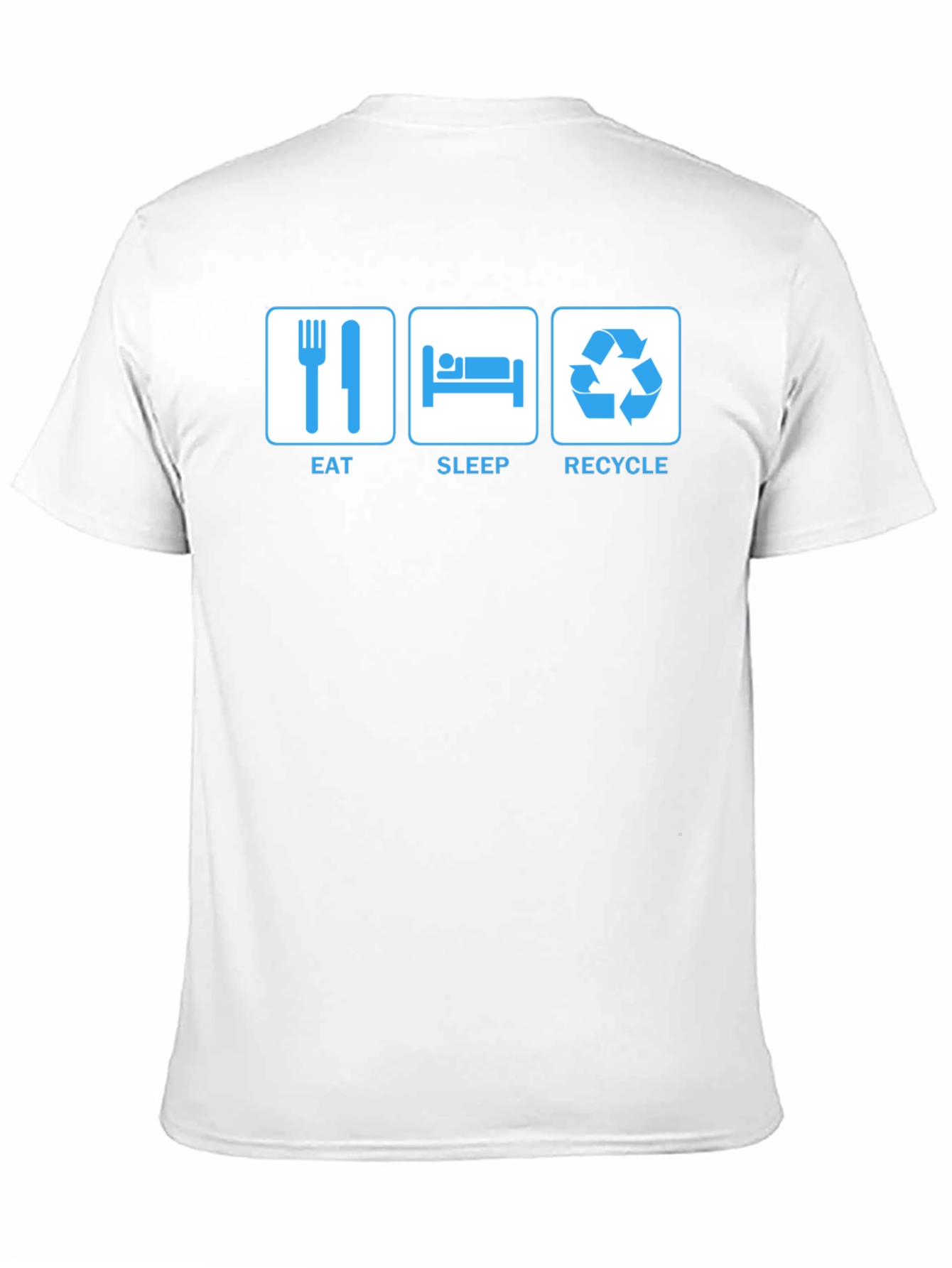 Eat Sleep Recycle T-Shirt - Funny Environmental Tee
