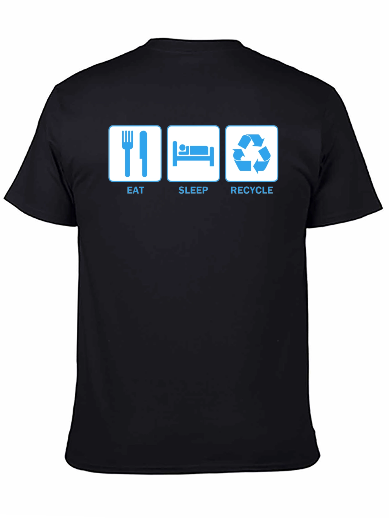 Eat Sleep Recycle T-Shirt - Funny Environmental Tee