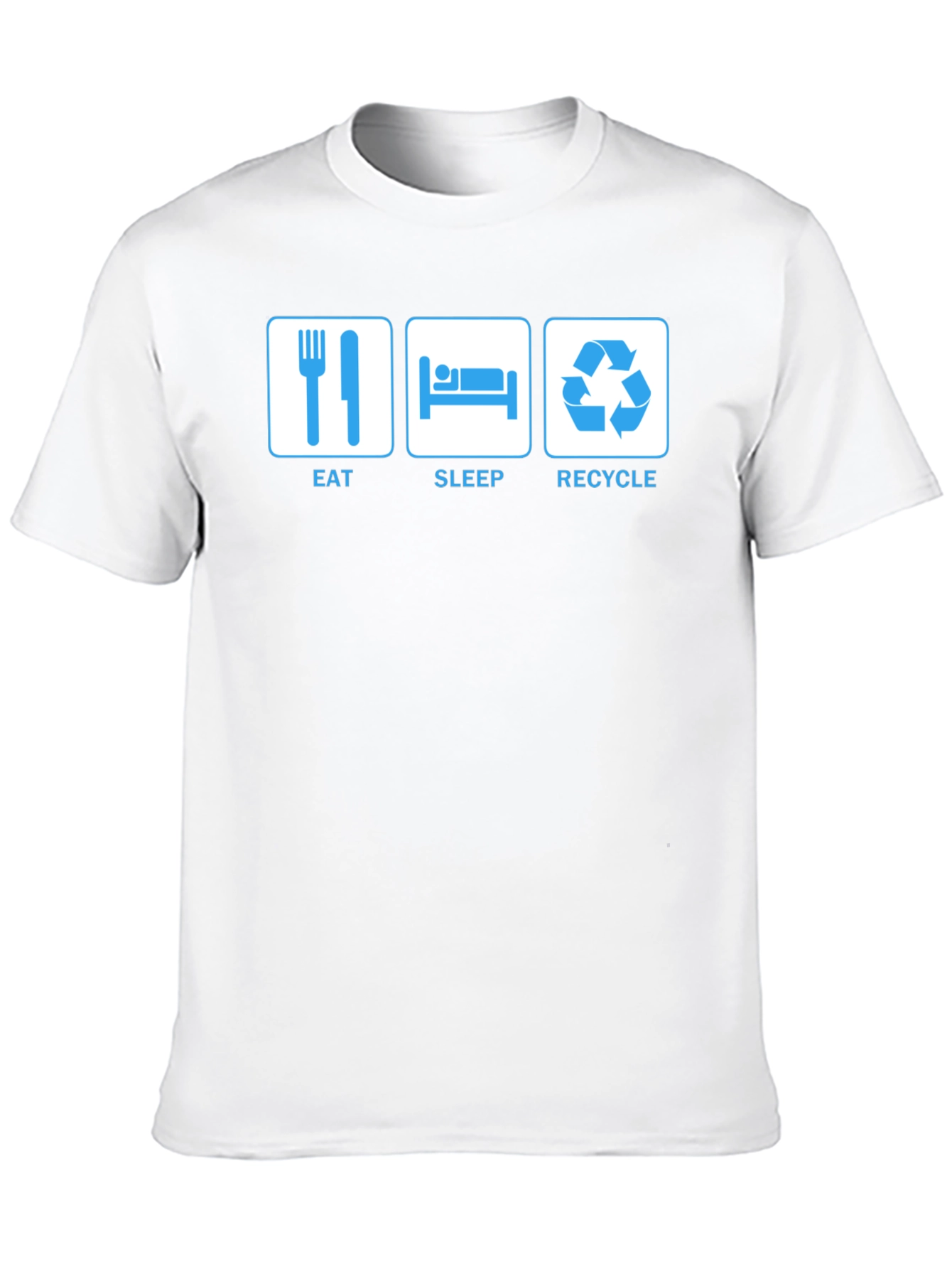 Eat Sleep Recycle T-Shirt - Funny Environmental Tee