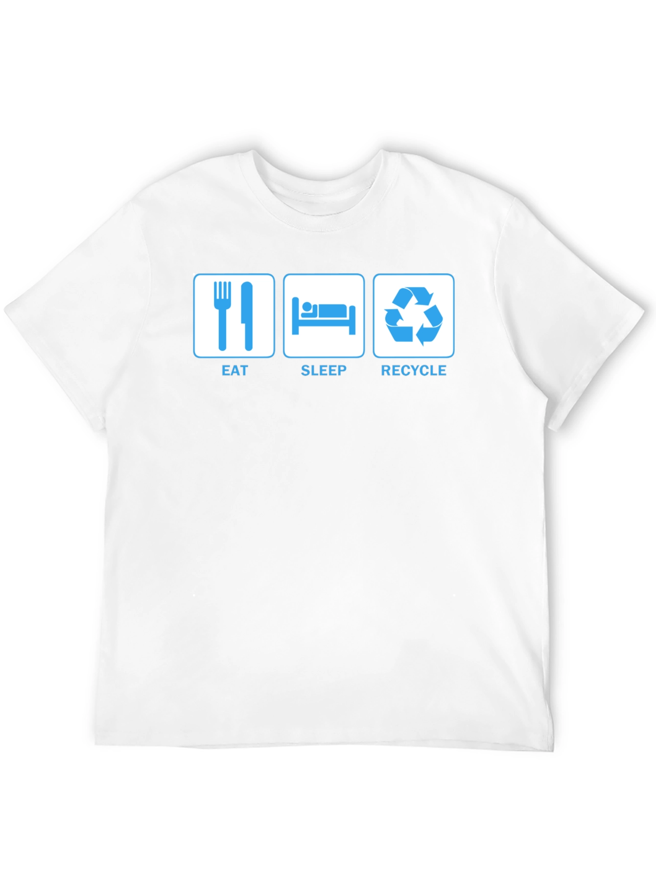 Eat Sleep Recycle T-Shirt - Funny Environmental Tee